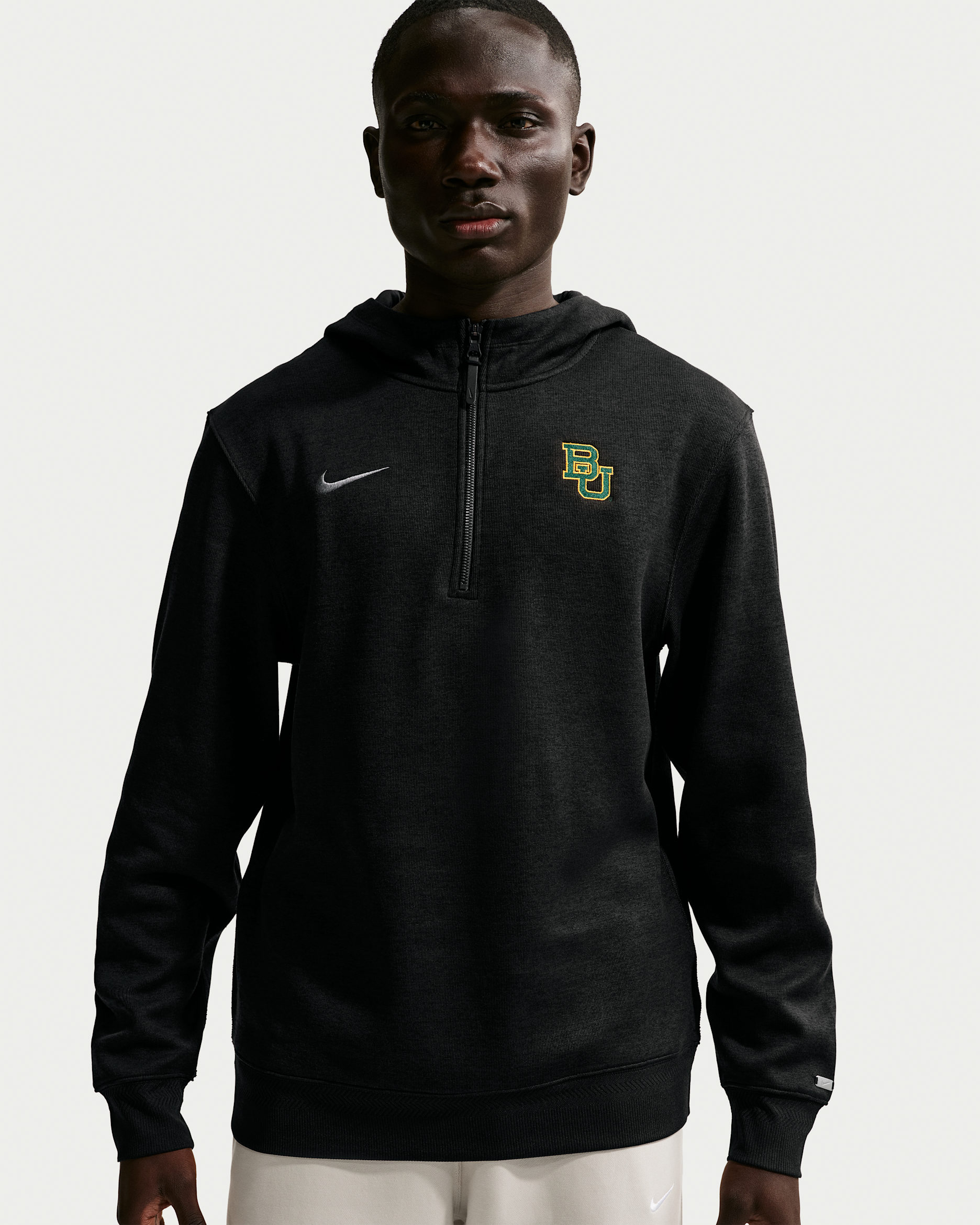 Baylor Bears Nike NCAA Men's Basketball Coaches' Pullover Hoodie - Black