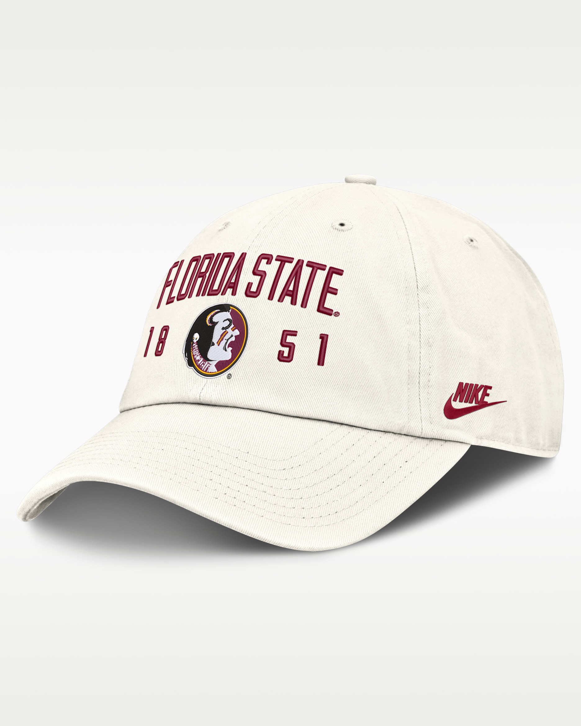 Florida State Natural Club Men's Nike College Adjustable Hat - White