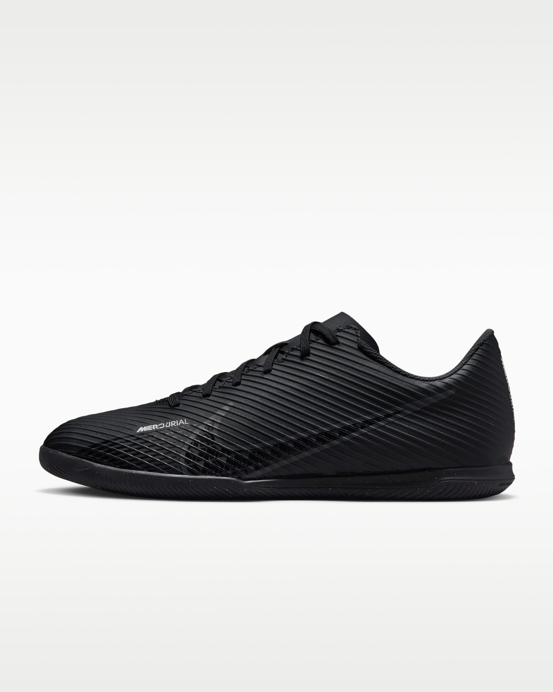 Nike Mercurial Vapor 15 Club Indoor Court Low-Top Football Shoes - Black/Summit White/Volt/Dark Smoke Grey