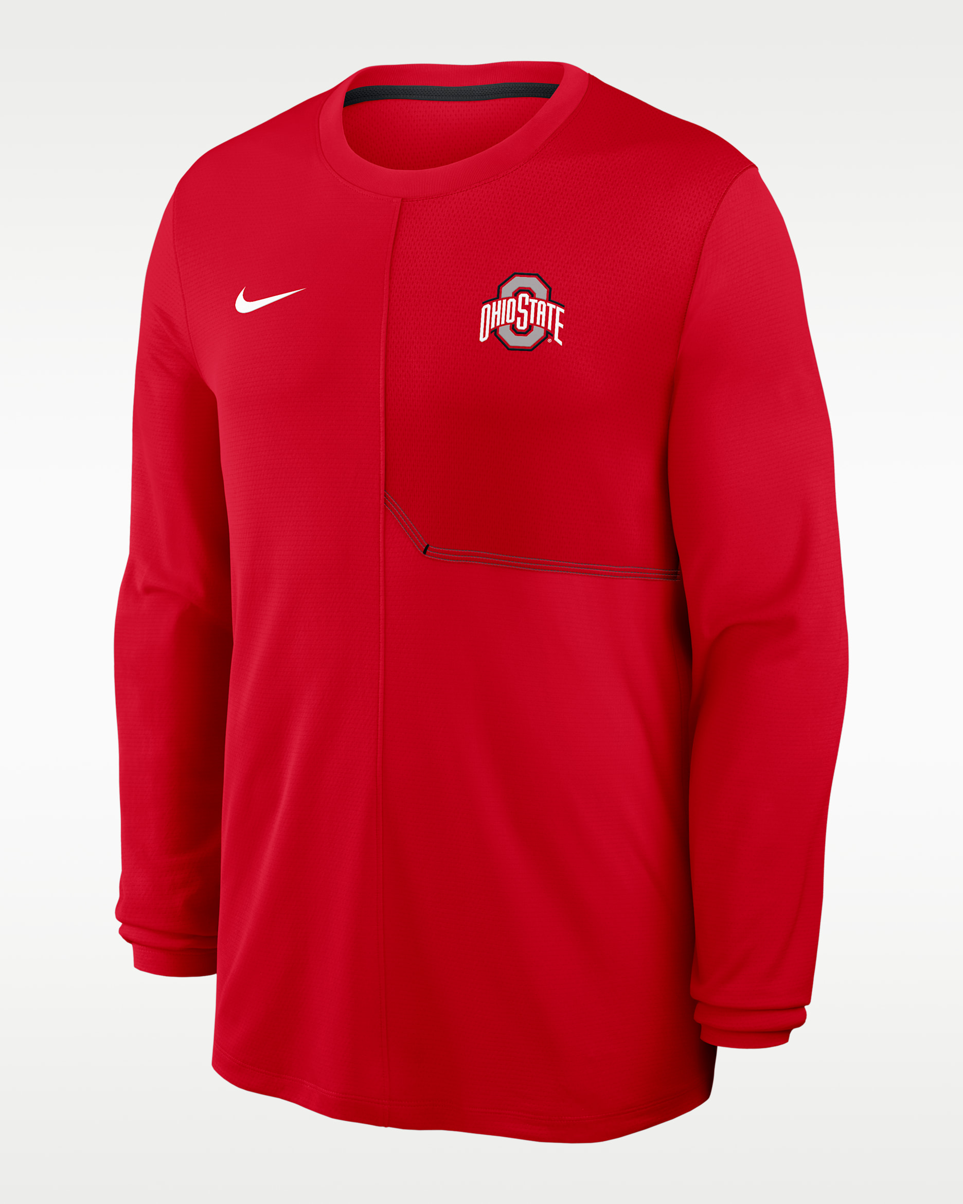 Ohio State Sideline Coach Men's Nike Dri-FIT College Long-Sleeve Top - Red
