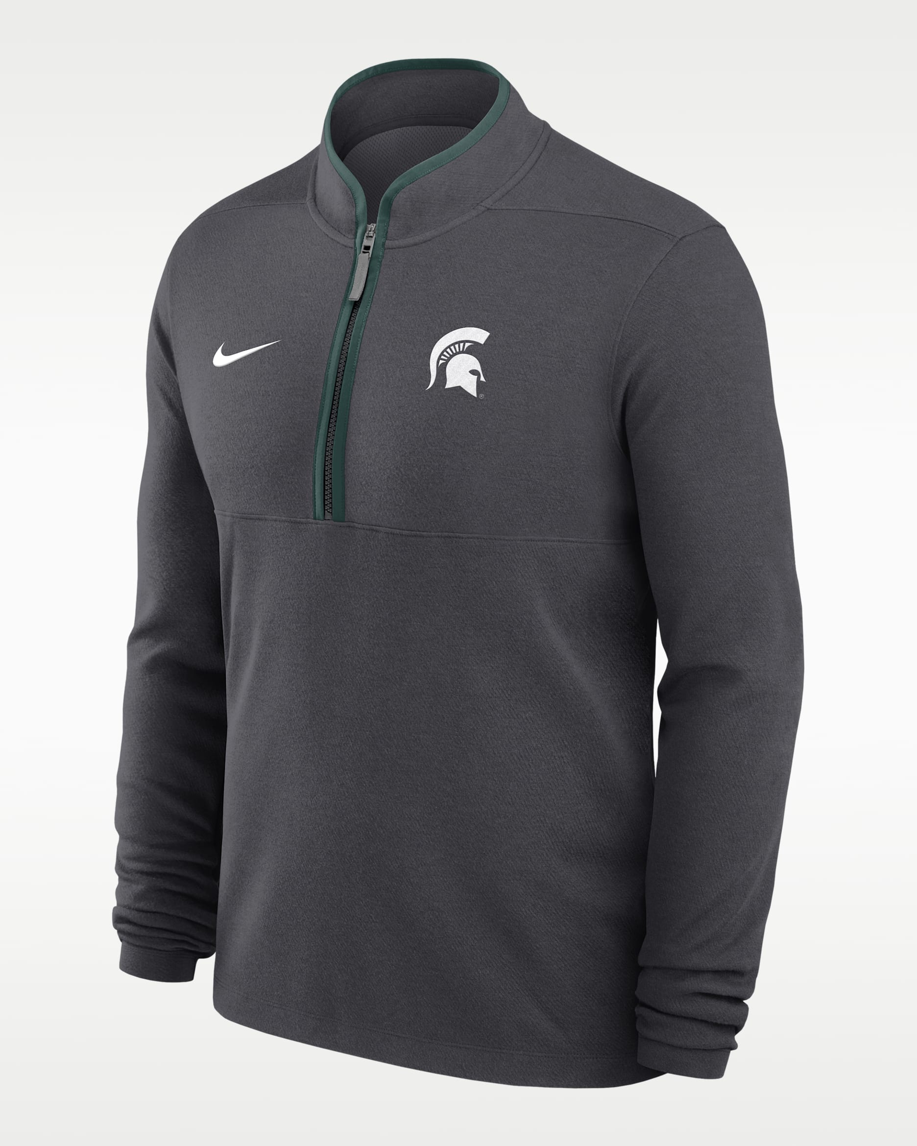 Michigan State Victory Men's Nike Dri-FIT College 1/2-Zip Long-Sleeve Top - Anthracite