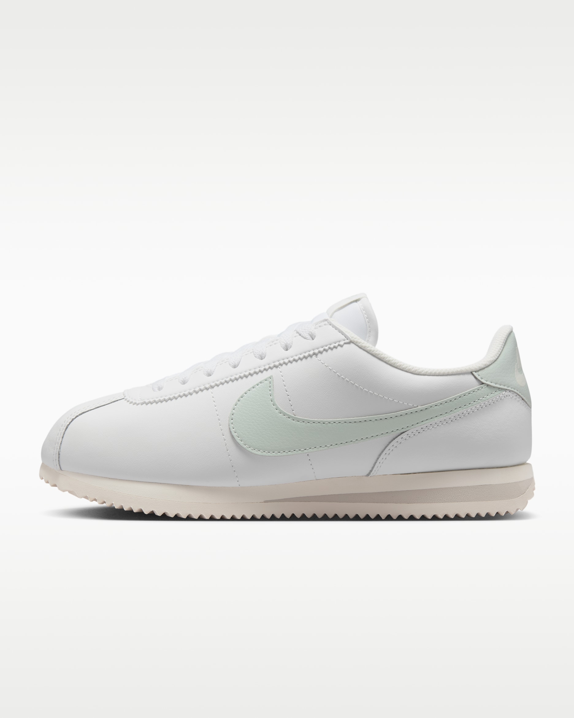 รองเท้าผู้หญิง Nike Cortez Leather - Summit White/Sail/Light Bone/Light Silver