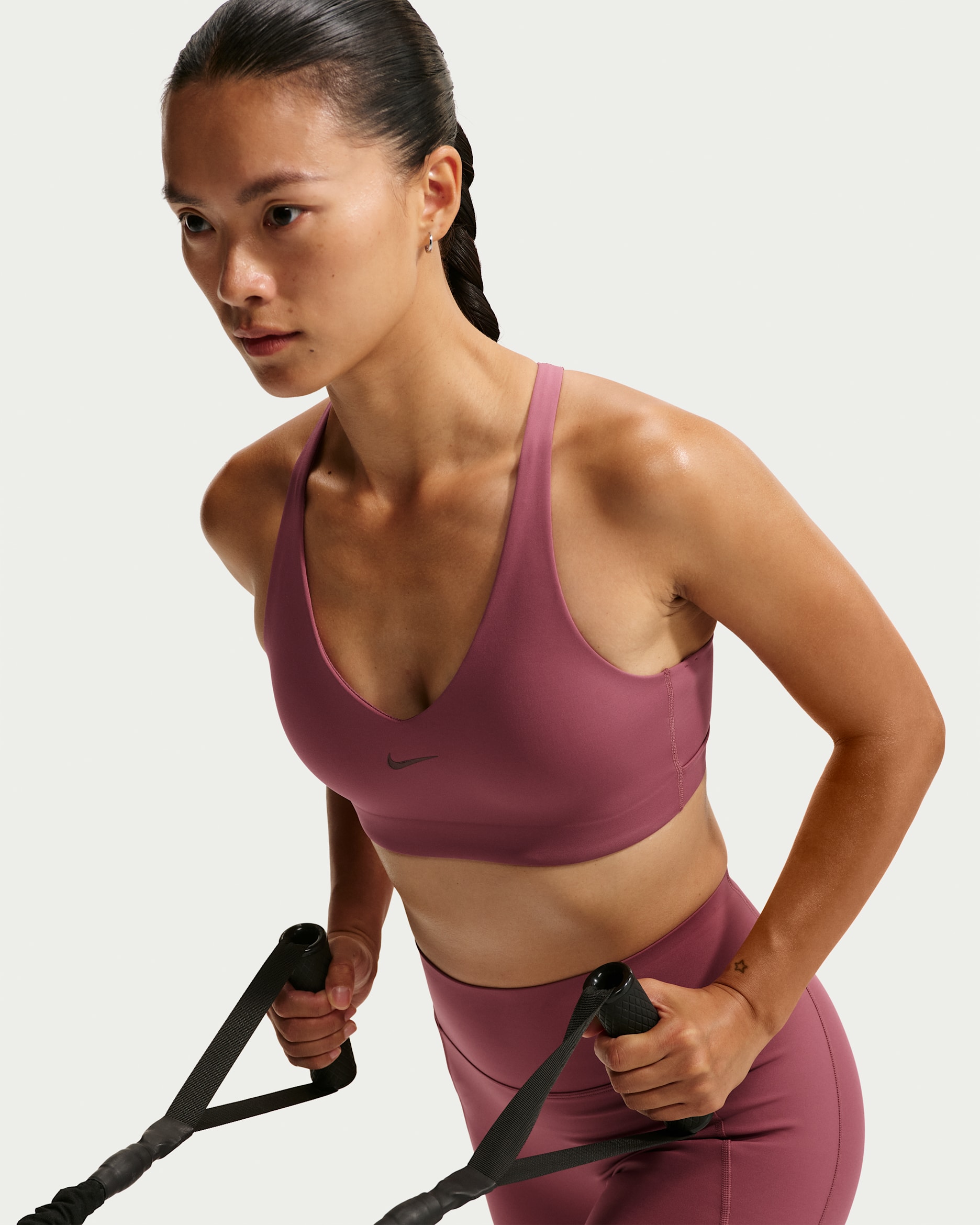 Nike Universa Women's Medium-Support Padded Sport Bra - Pink Smoke/Pink Smoke/Mystic Dates