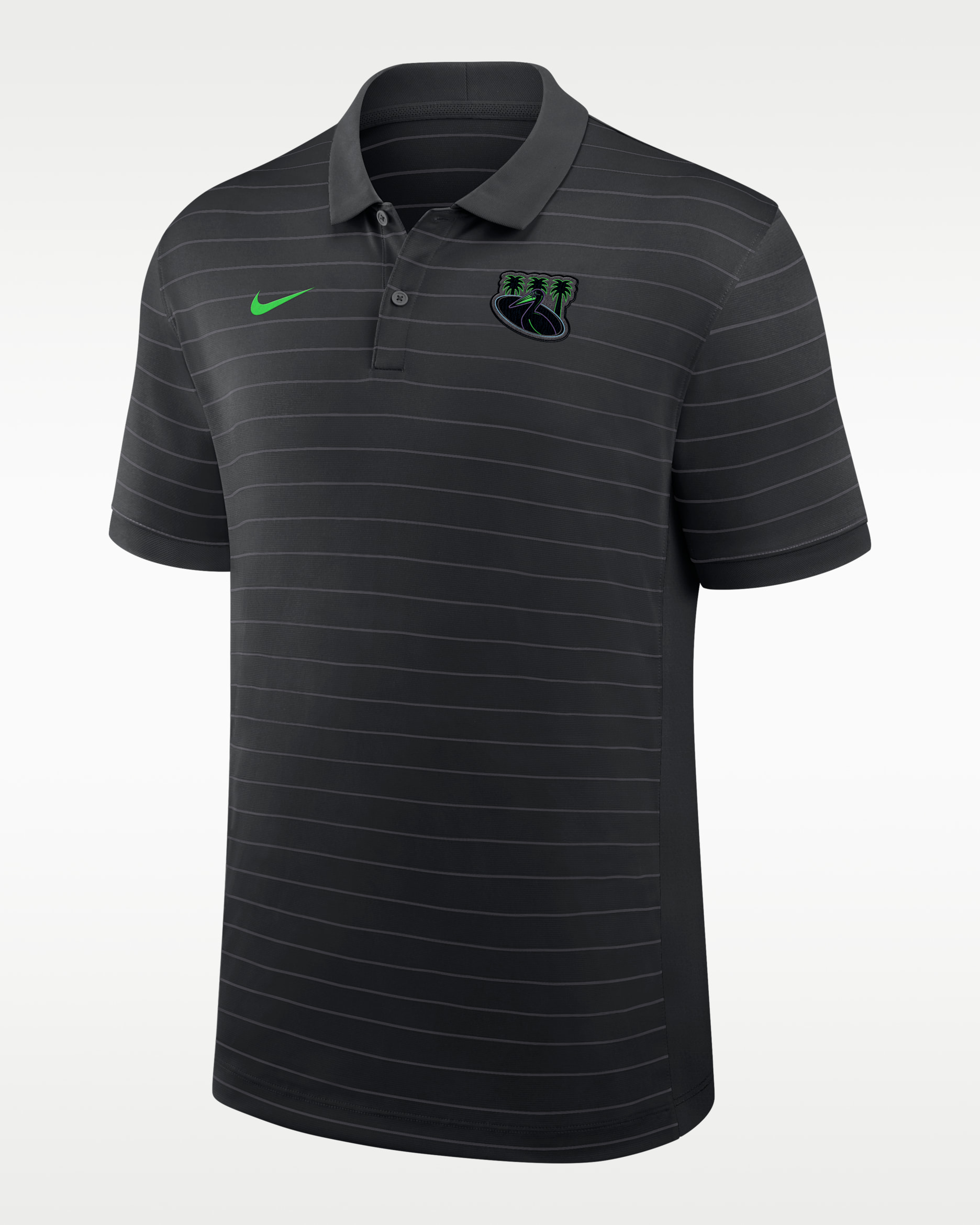 Polo Nike Dri-FIT de la MLB para hombre de los Tampa Bay Rays City Connect Striped Victory - Negro