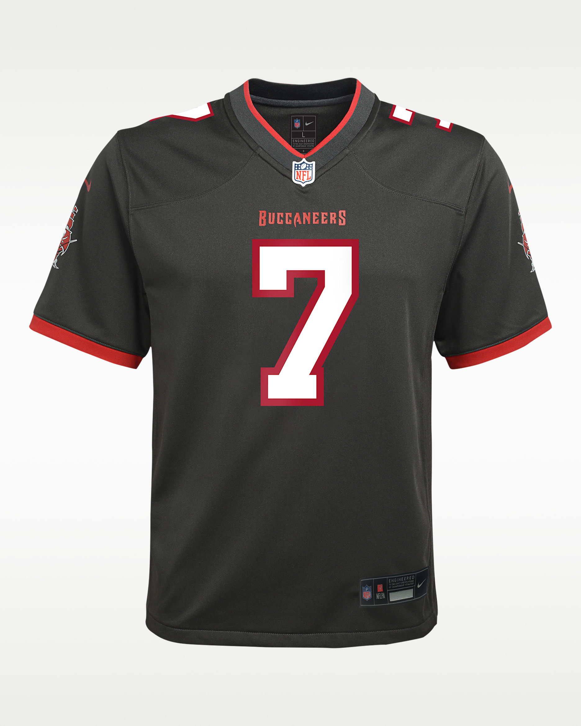 Jersey Nike de la NFL Game para niños talla grande Bucky Irving Tampa Bay Buccaneers - Peltre