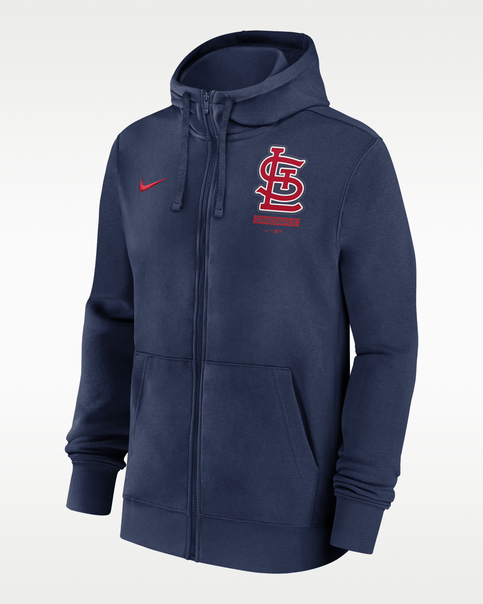 St. Louis Cardinals Lockup Men's Nike MLB Full-Zip Hoodie - Navy