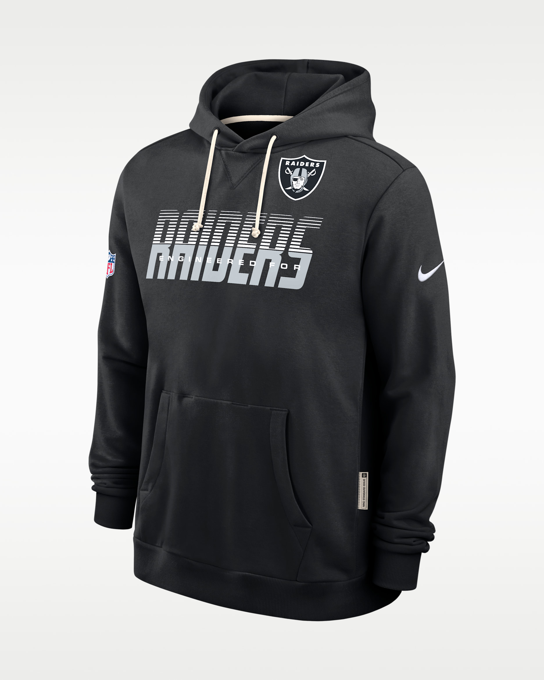 Las Vegas Raiders Sideline Standard Issue Men's Nike Dri-FIT NFL Pullover Hoodie - Black