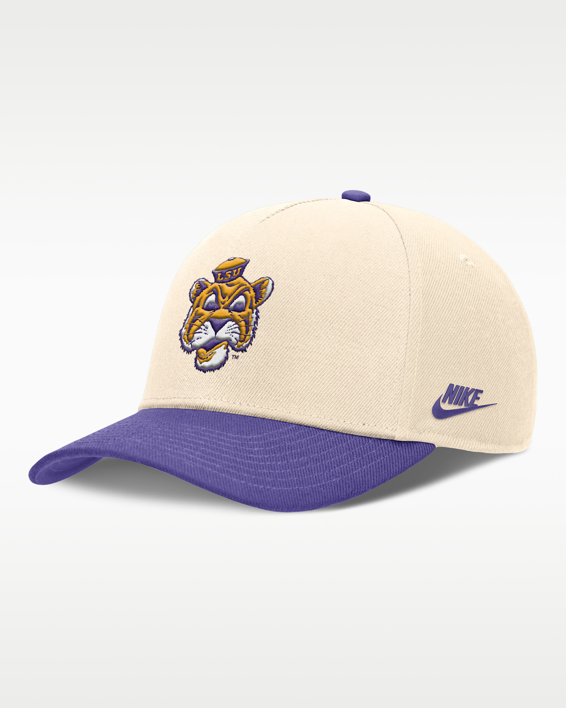 LSU Primetime Rise Academic Men's Nike Dri-FIT College Adjustable Hat - Natural