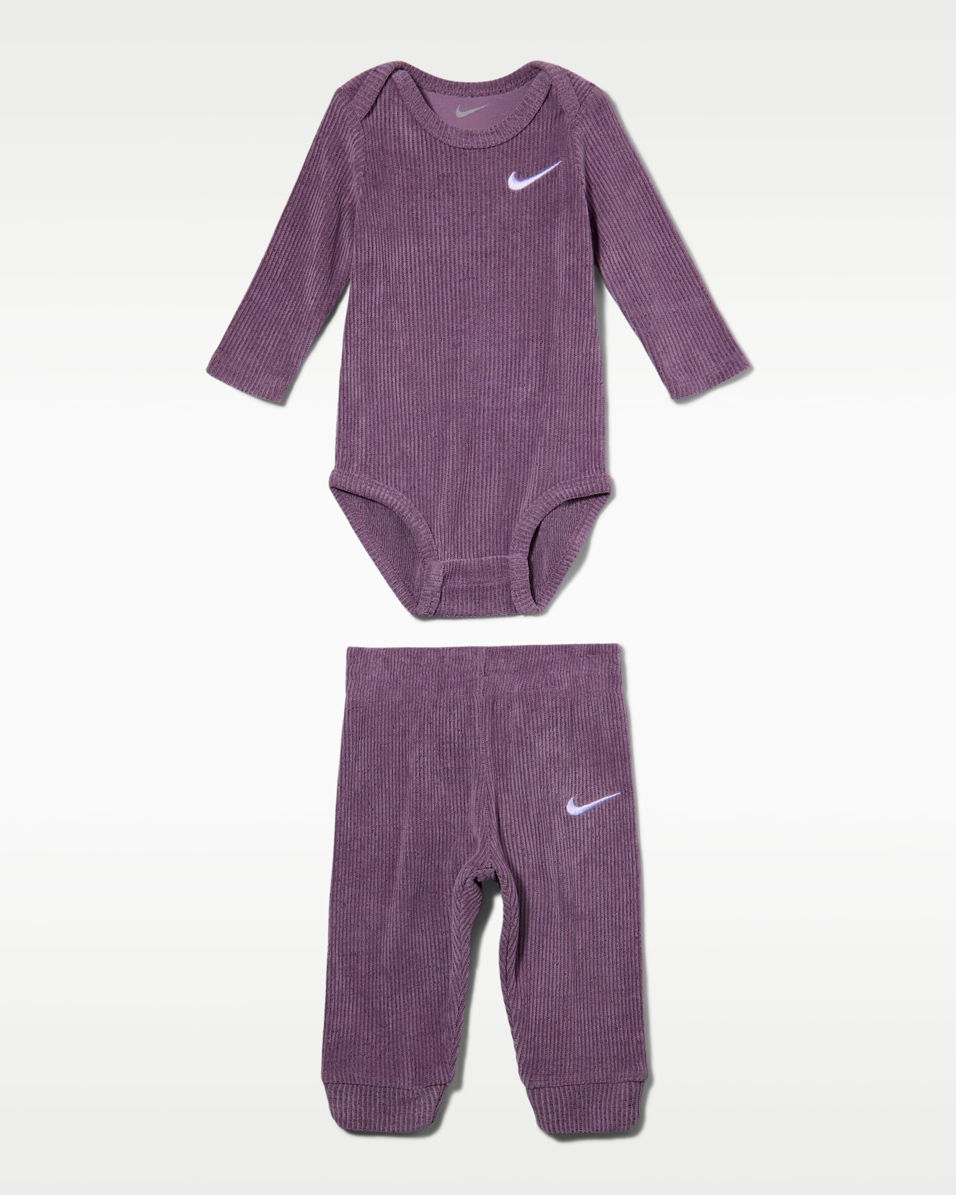 Nike Baby Essentials Baby (0-6M) Long-Sleeve Bodysuit and Pants Set - Violet Dust