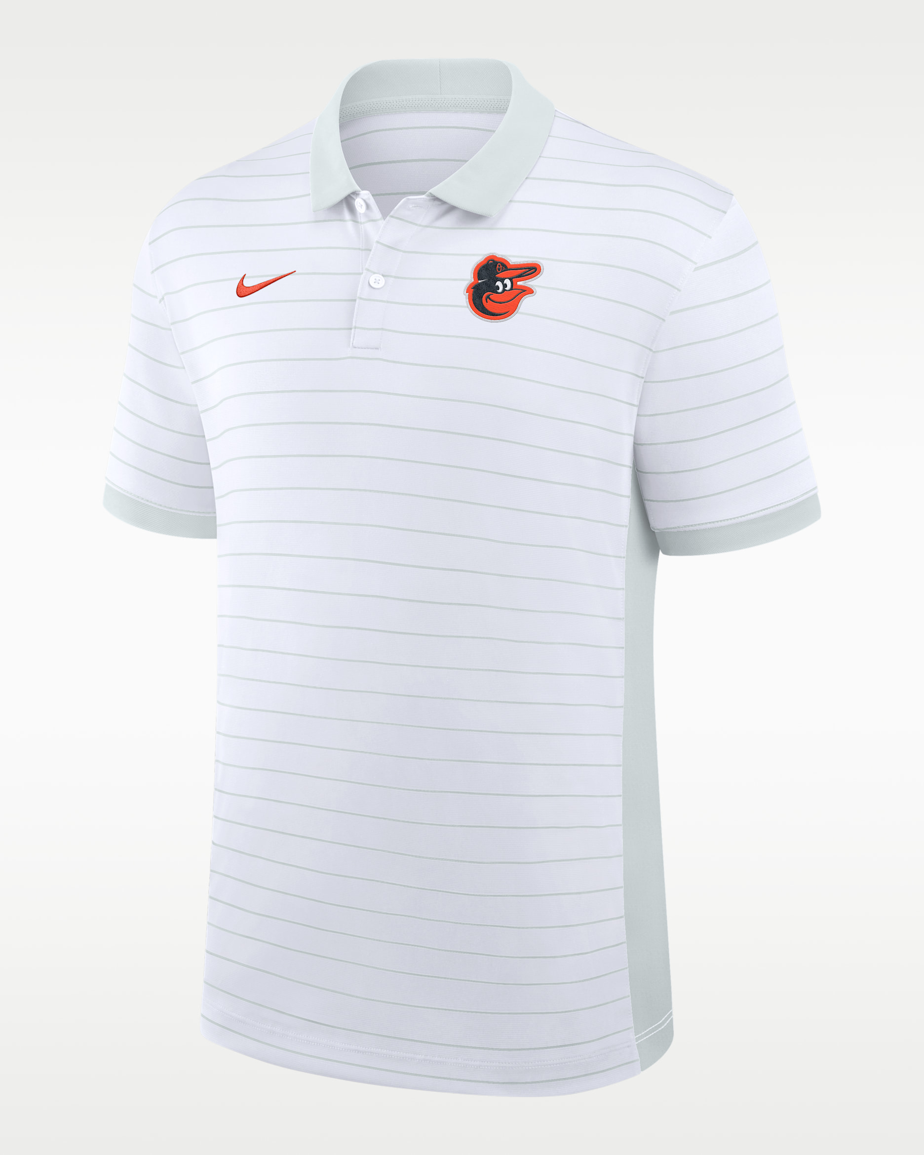 Baltimore Orioles Authentic Collection Striped Victory Men's Nike Dri-FIT MLB Polo - White