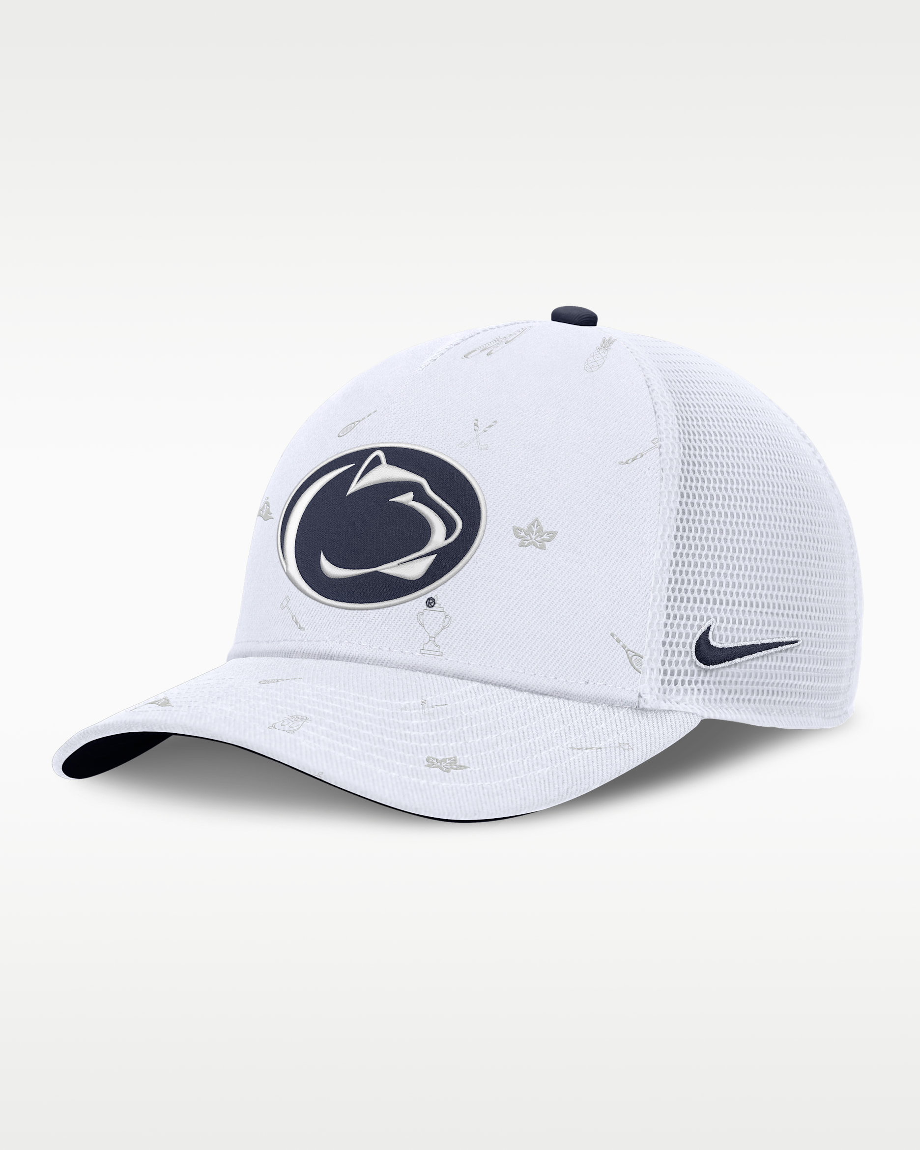 Penn State Country Club Golfin' Rise Men's Nike College Trucker Adjustable Hat - White