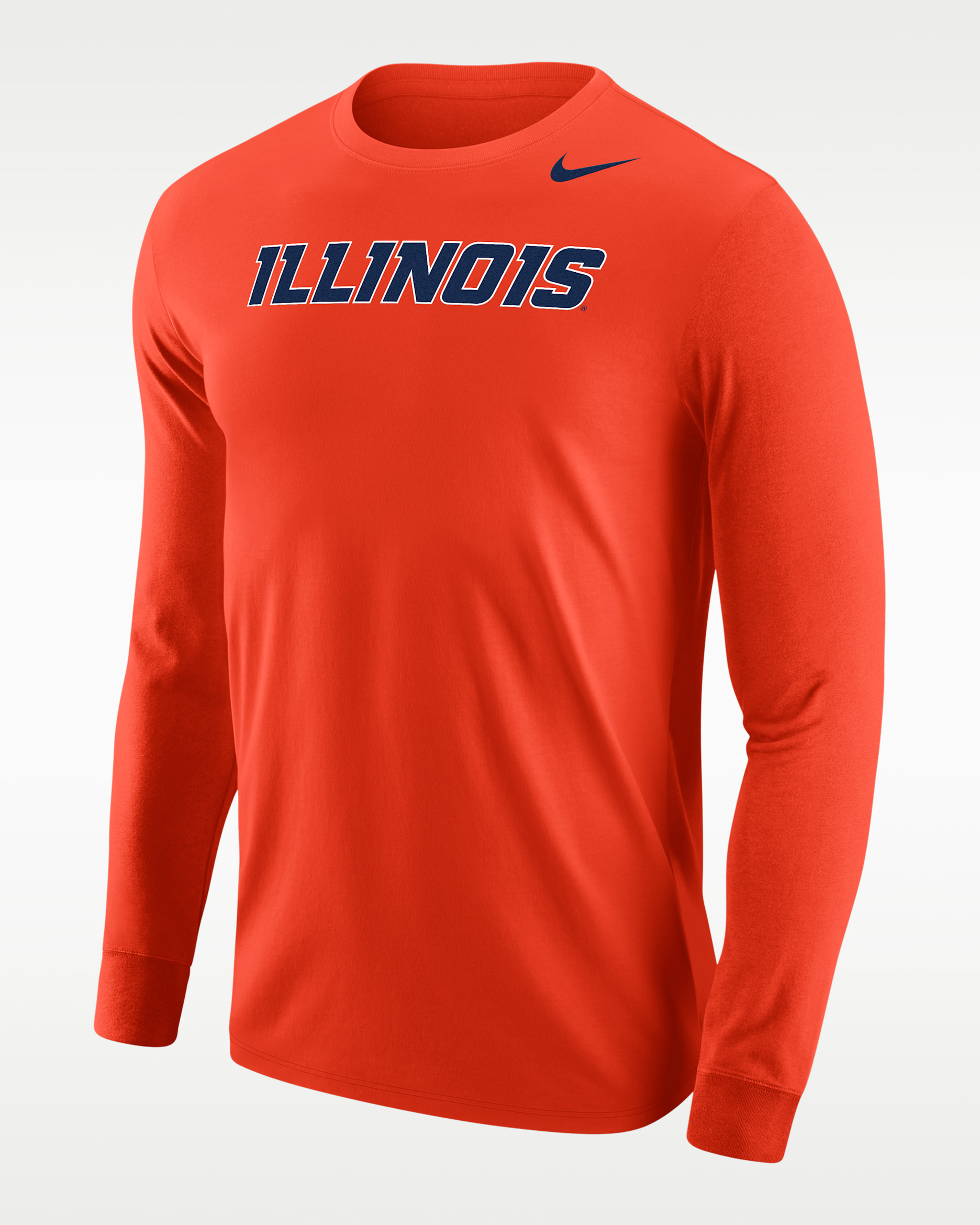 Illinois Fighting Illini Men's Nike Football Long-Sleeve T-Shirt - Team Orange