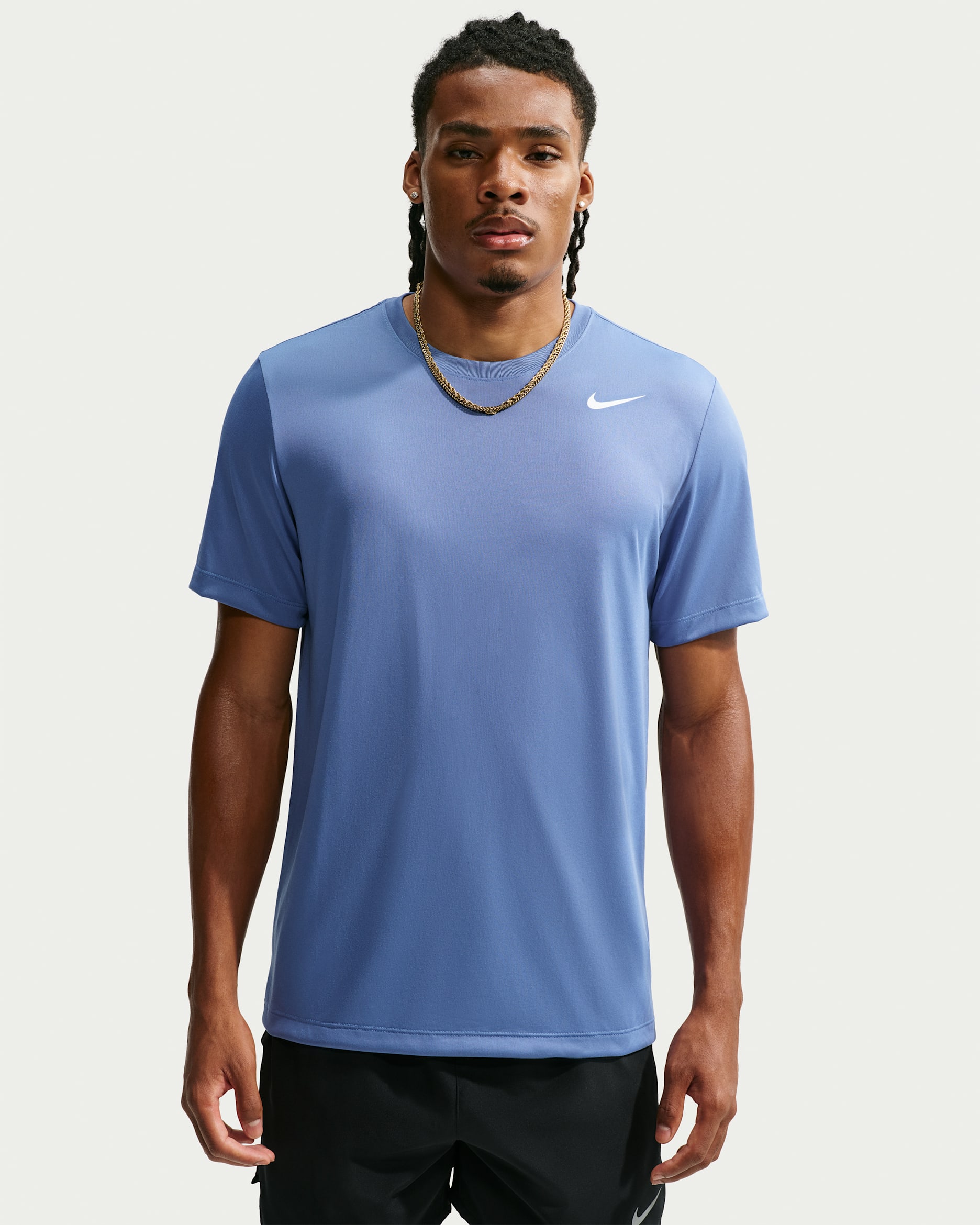 Nike Dri-FIT Legend Men's Fitness T-Shirt - Indigo Storm/White