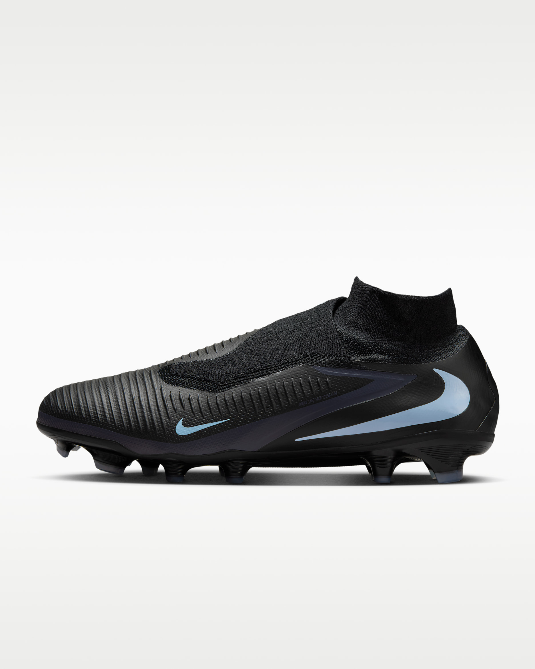 Nike Phantom 6 High Pro Firm-Ground Football Boot - Black/Black