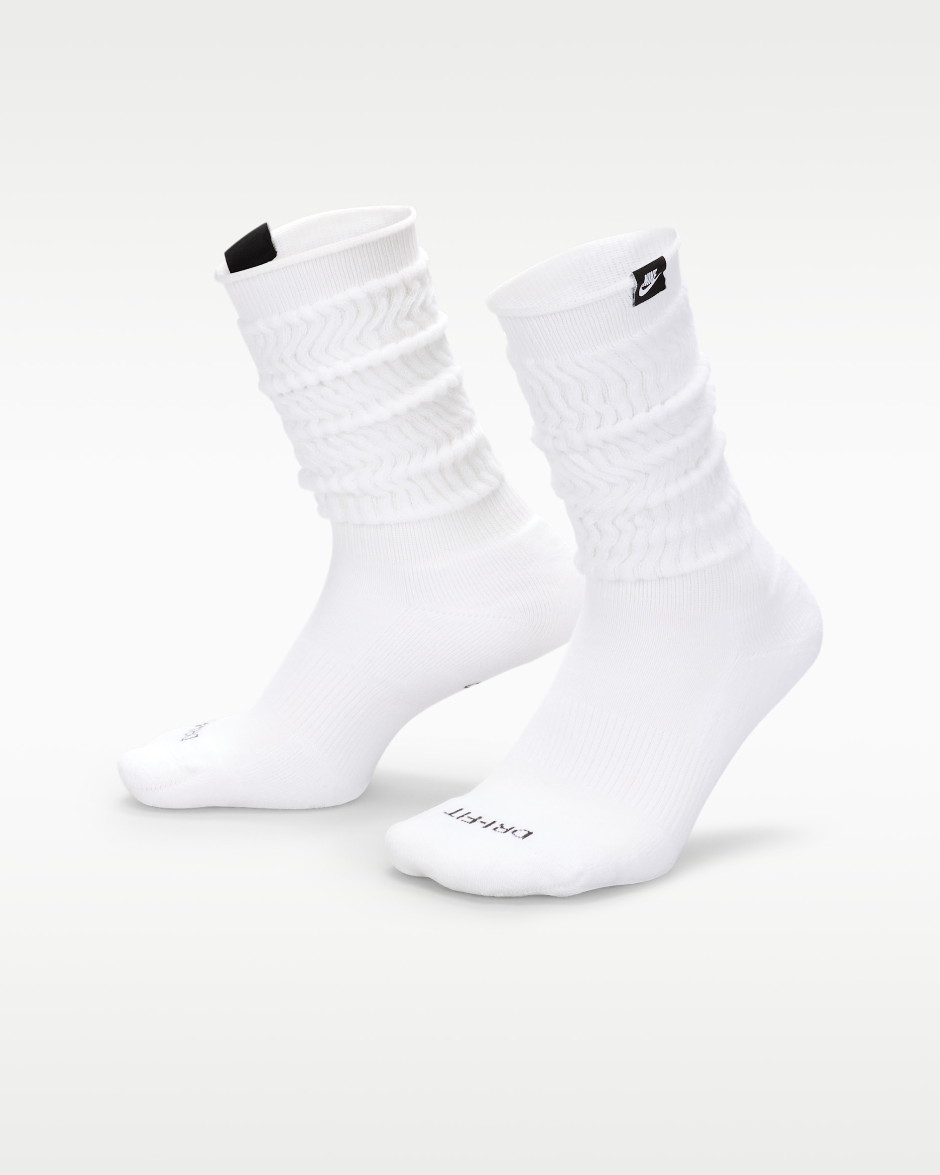 Nike Everyday Plus Slouchy Cushioned Crew Socks (1 Pair) - White/Black