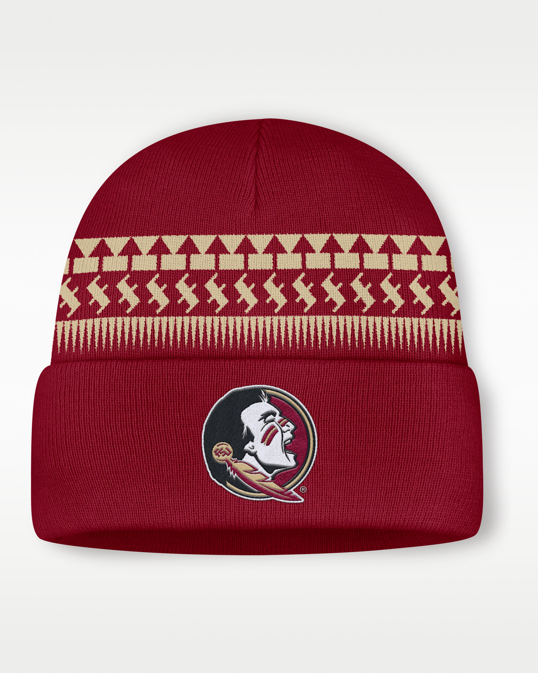 Florida State Primetime Utility Campus Men's Nike College Cuffed Beanie - Maroon