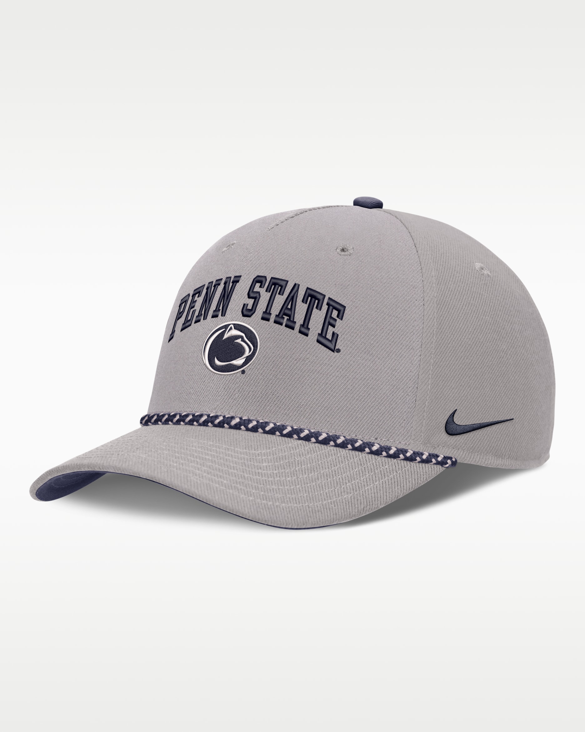 Penn State Primetime Rise Rope Men's Nike College Adjustable Hat - Grey