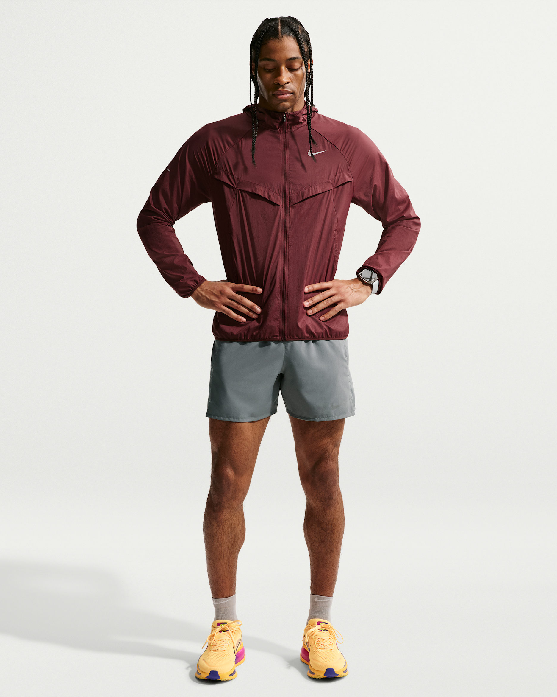 Nike Miler Men's Dri-FIT 12.5cm (Approx.) Brief-Lined Running Shorts - Smoke Grey/Smoke Grey