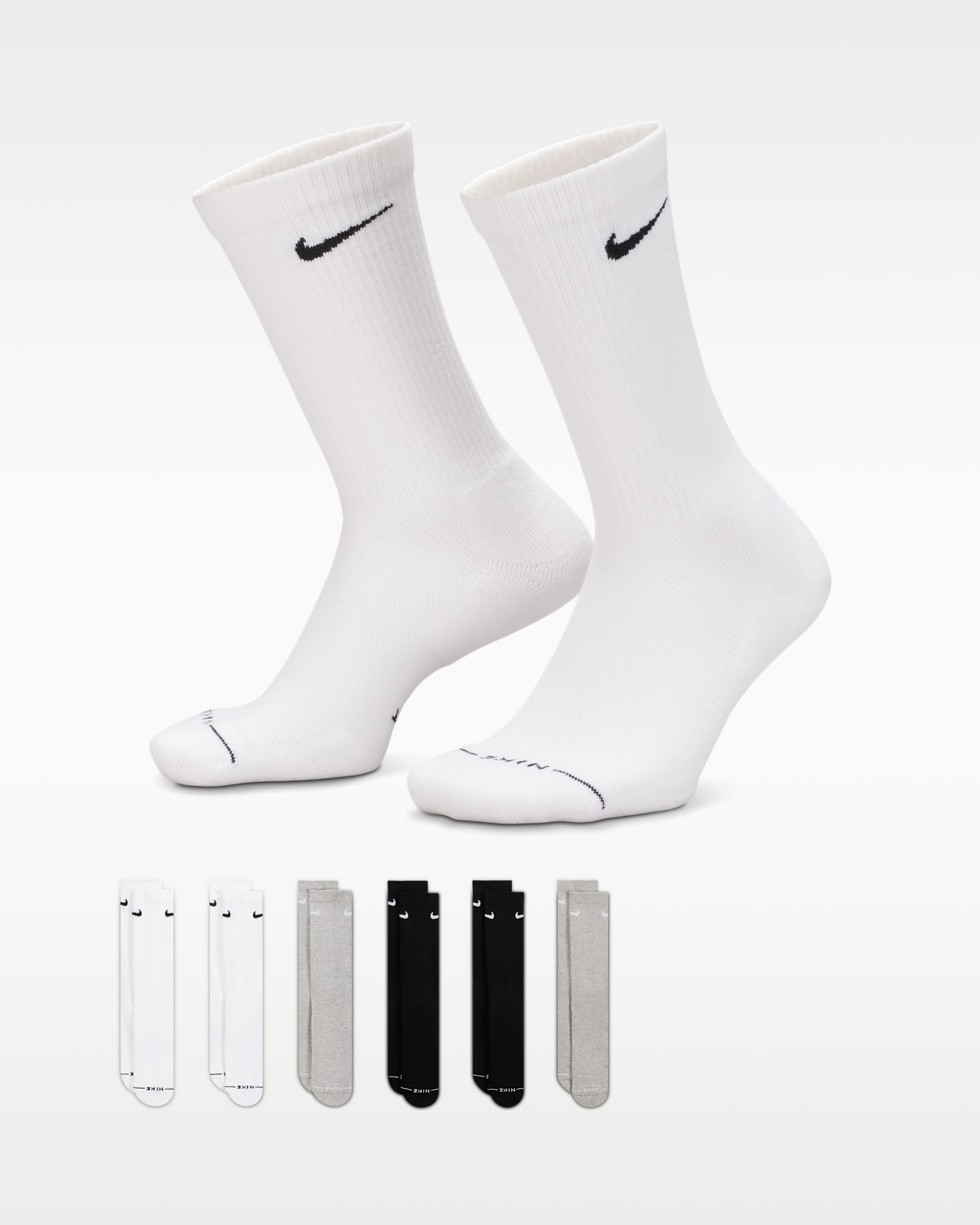 Nike Everyday Elevated Crew Socks (6 Pairs) - Multi-Color
