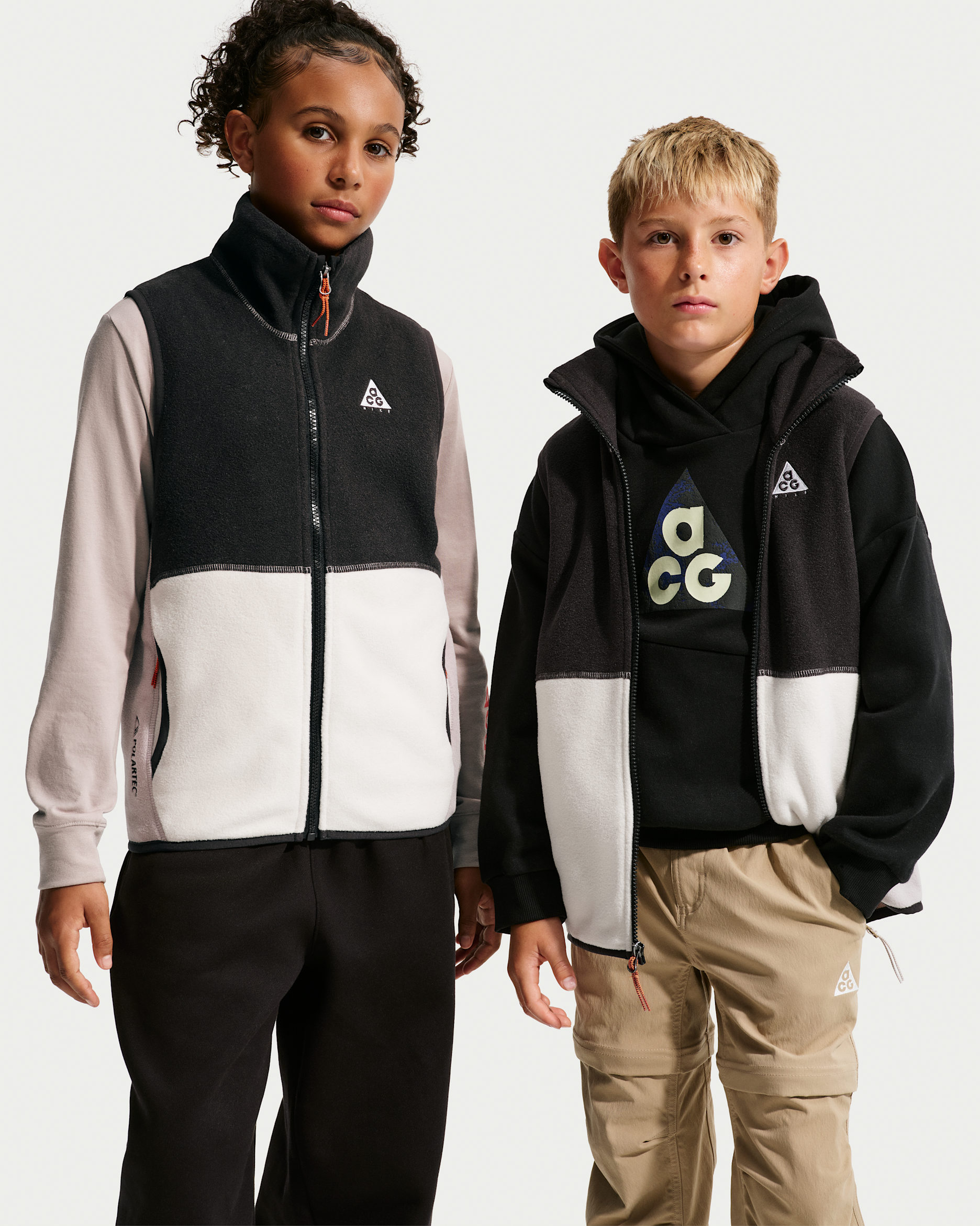 ACG Big Kids' Polar Fleece Hike Vest - College Grey