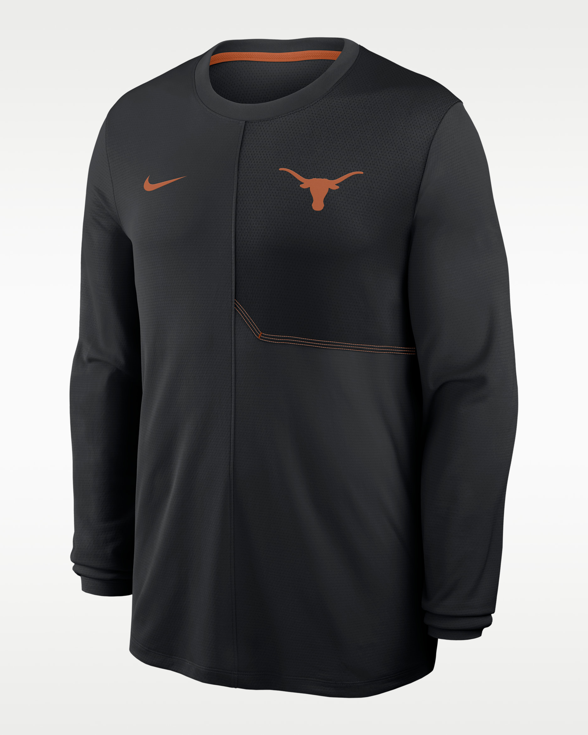 Texas Sideline Coach Men's Nike Dri-FIT College Long-Sleeve Top - Black
