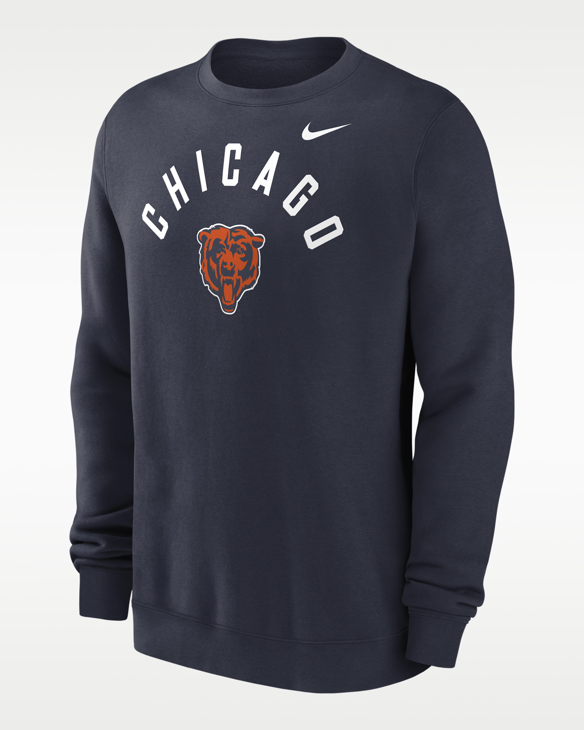 Chicago Bears Club Men's Nike NFL Pullover Crew - Navy