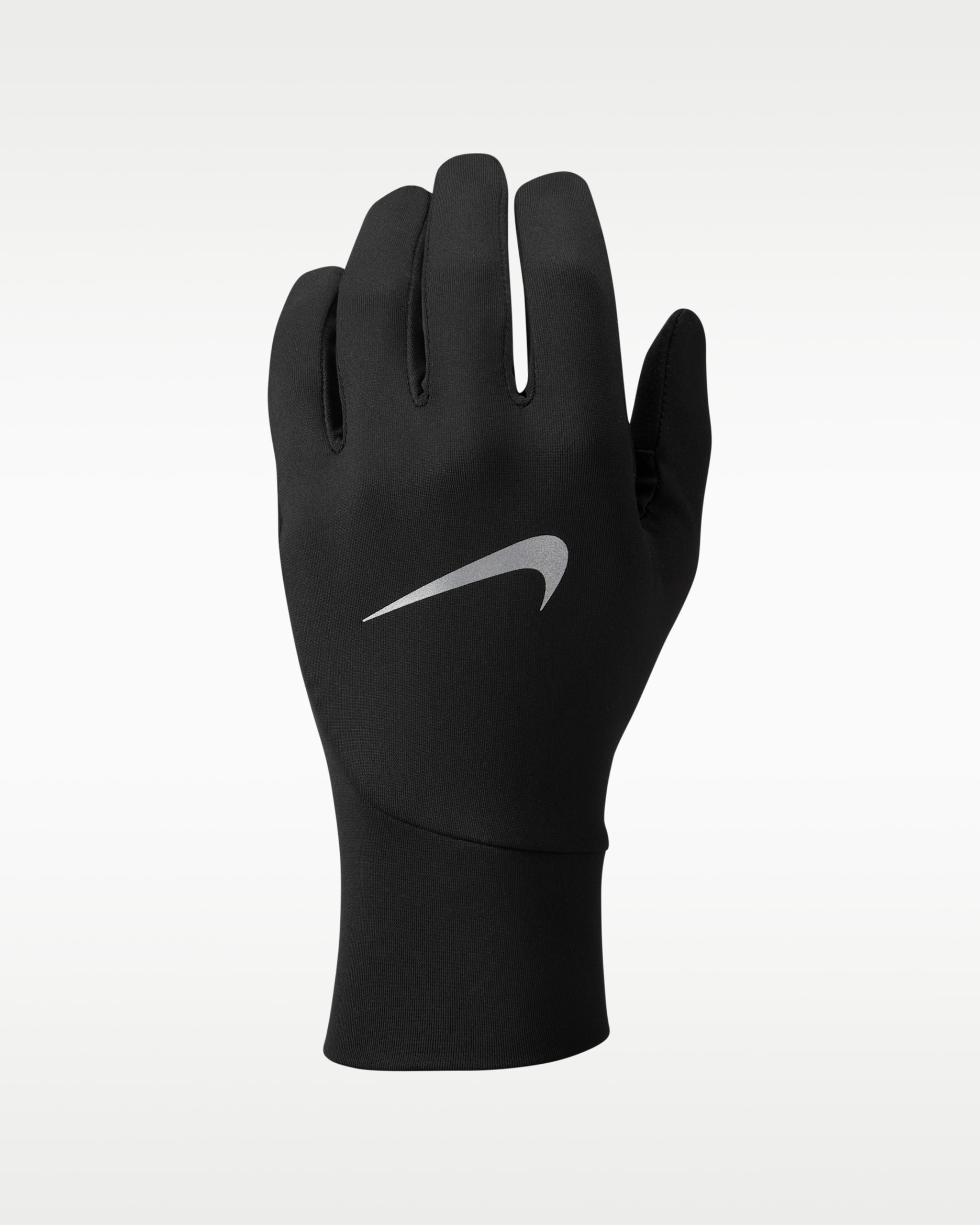 Nike Pacer Therma-FIT könnyű férfi futókesztyű - Fekete/Fekete/Silver
