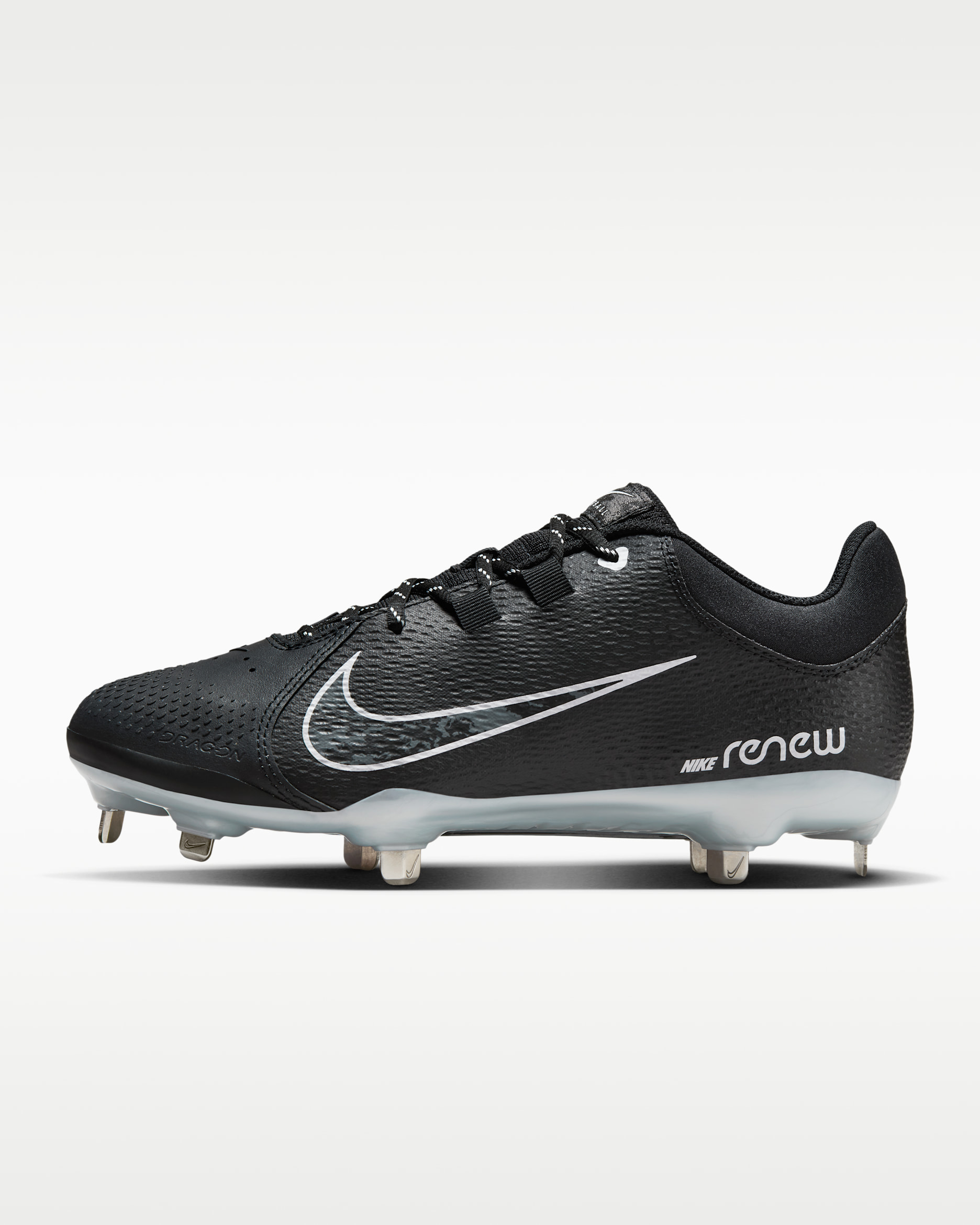 Nike Hyperdiamond 4 Pro Women's Softball Cleats - Black/Pure Platinum/Iron Grey