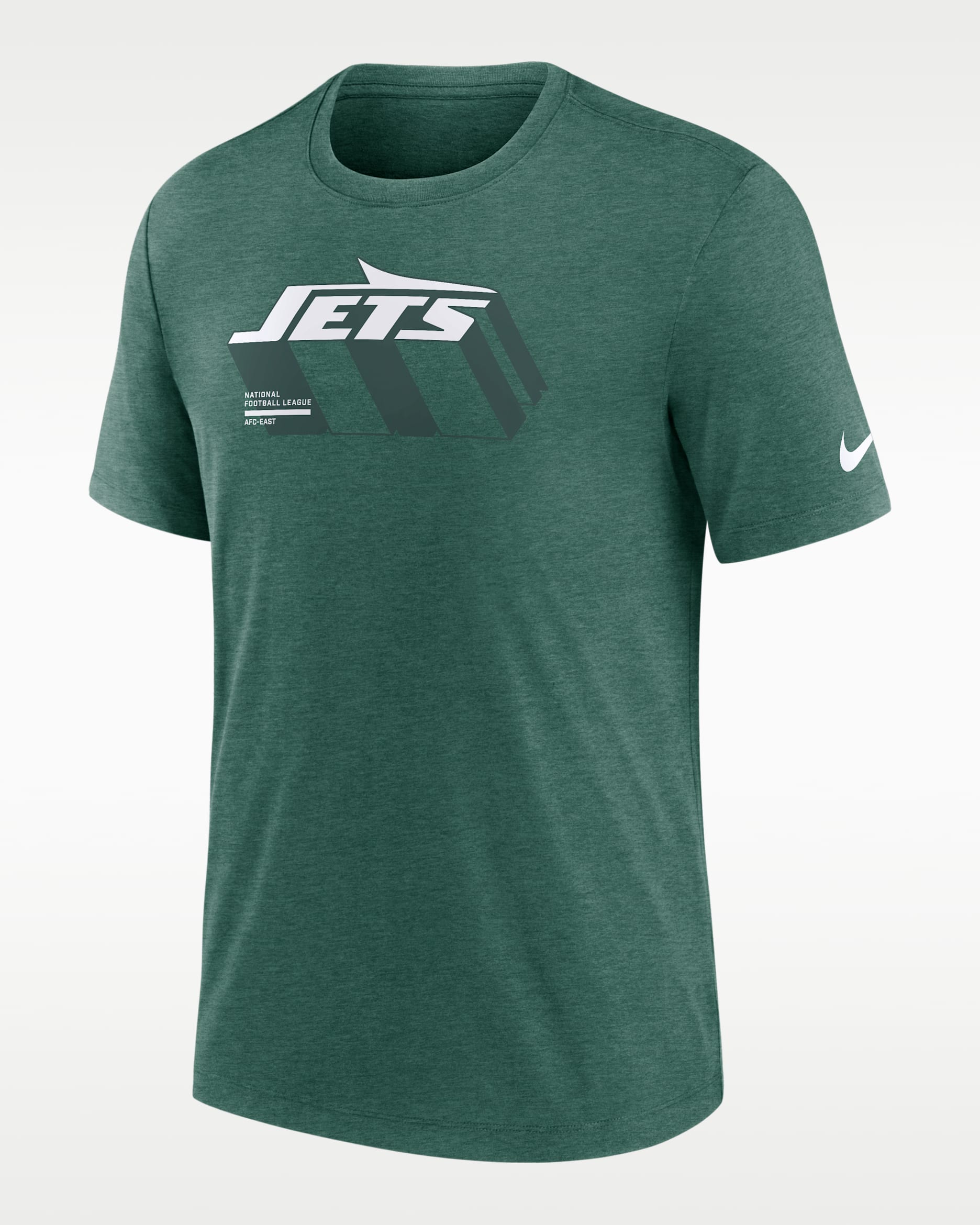 Playera Nike de la NFL para hombre New York Jets Long Pass - Verde jaspeado