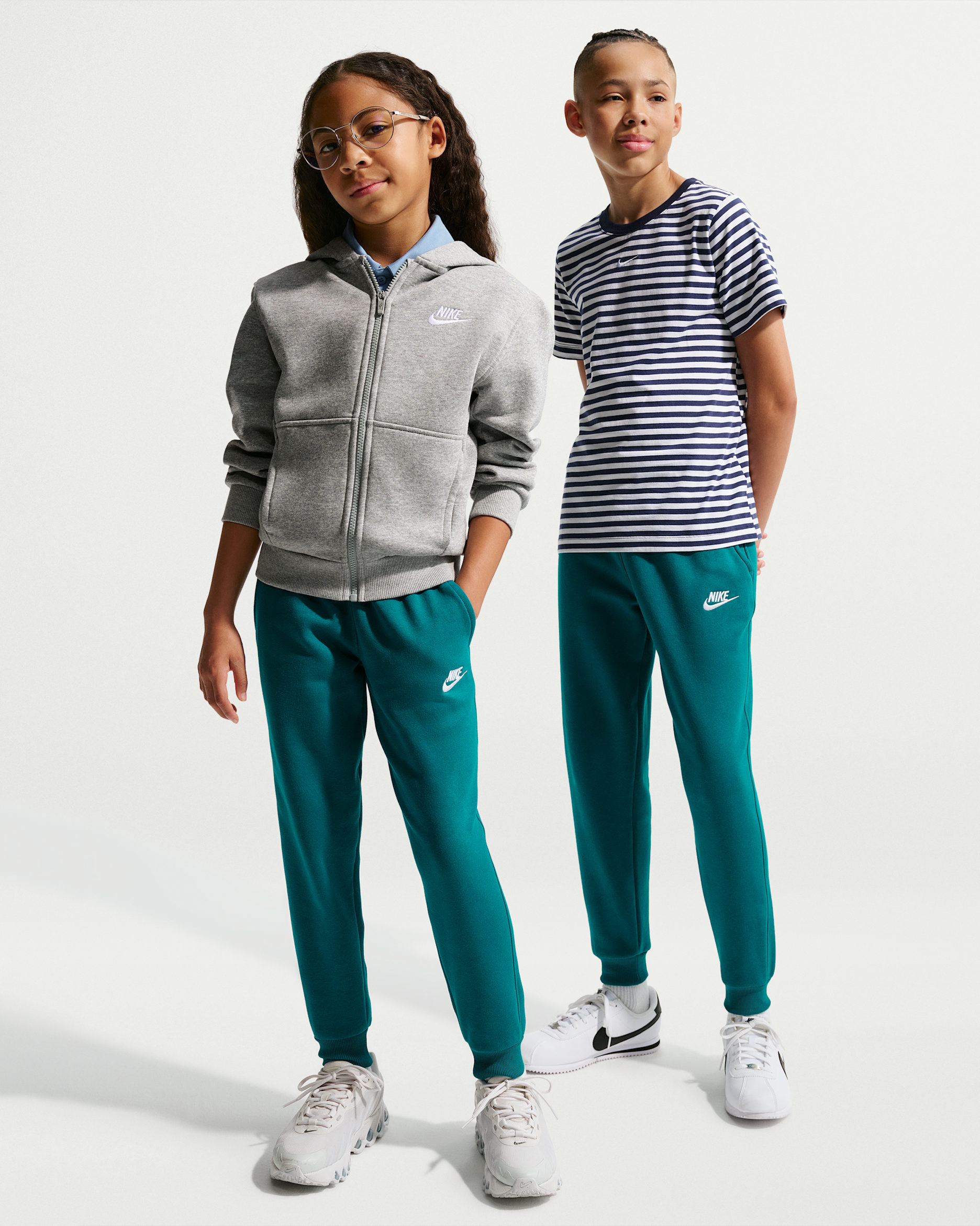 Sweats Nike Sportswear Club Fleece för ungdom - Bright Spruce/Vit