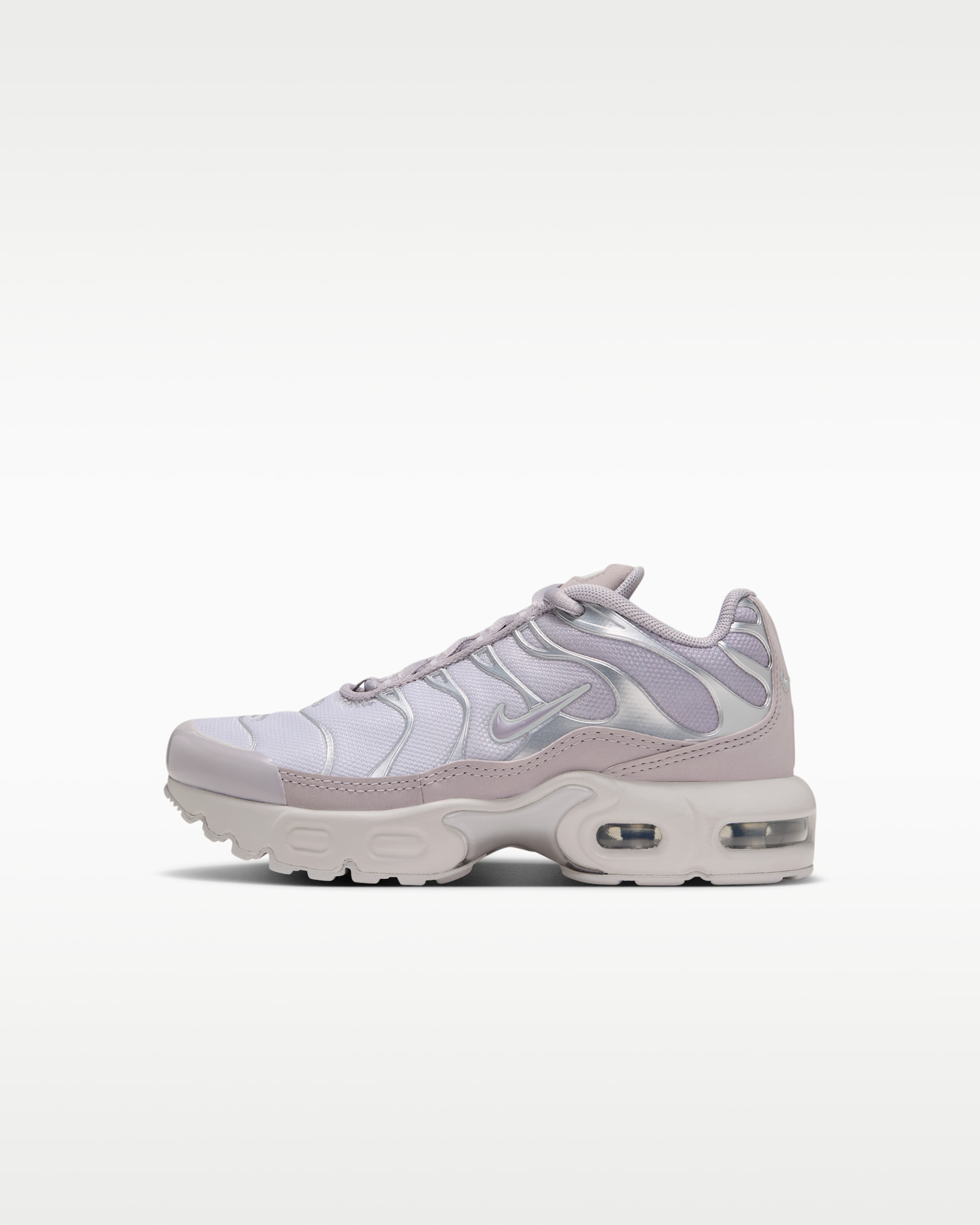 Nike Air Max Plus Schuh (jüngere Kinder) - Vast Grey/Metallic Silver/Silver Lilac