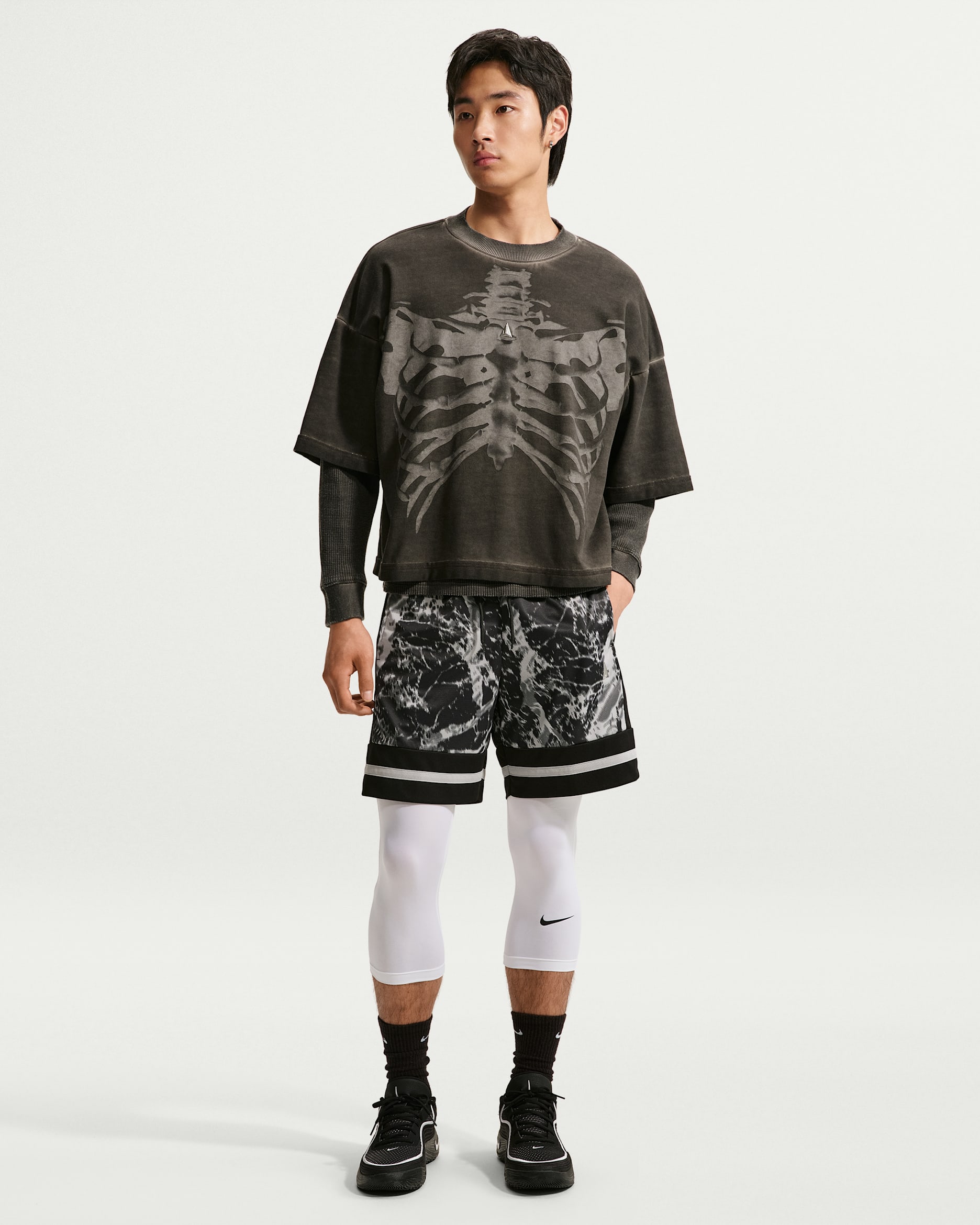 Ja Men's Dri-FIT 20.5cm (approx.) Basketball Shorts - Black/Light Smoke Grey/Metallic Silver