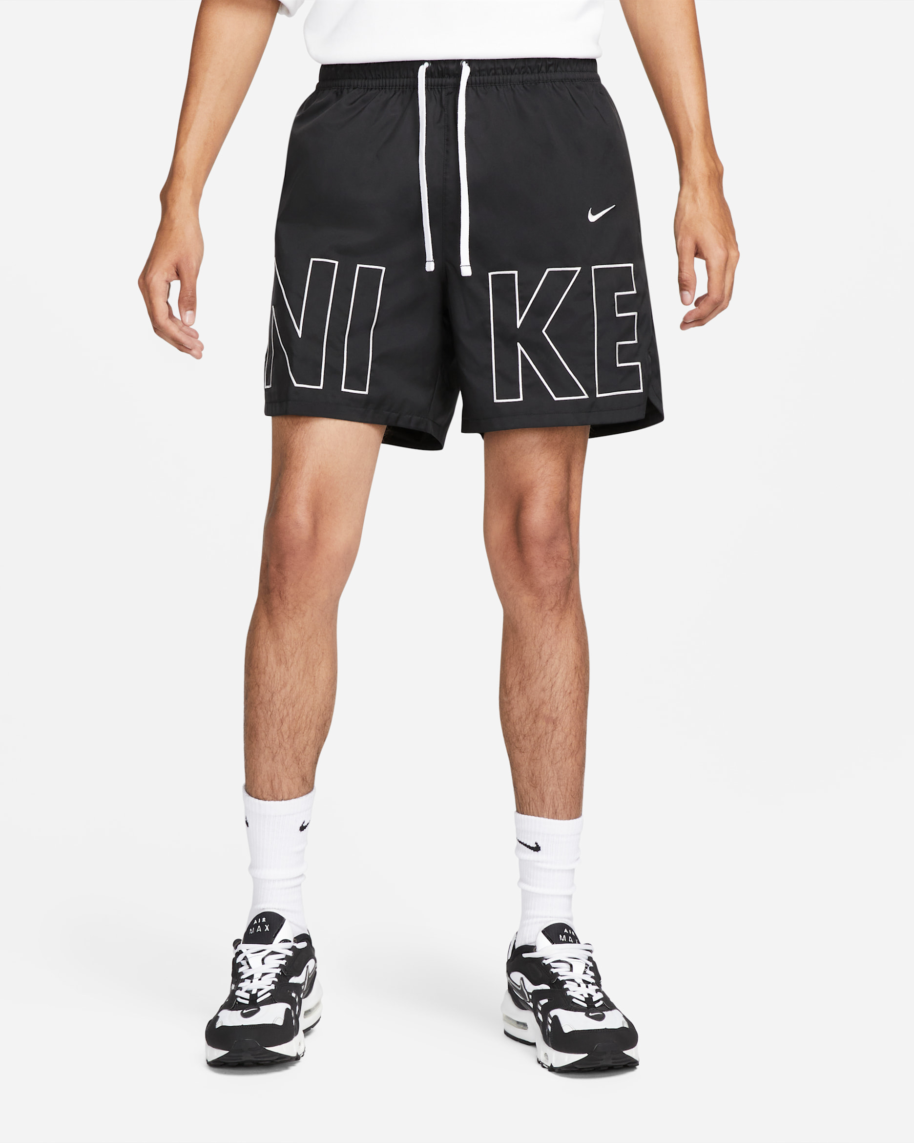 Nike Sportswear Men's Woven Flow Shorts - Black/White
