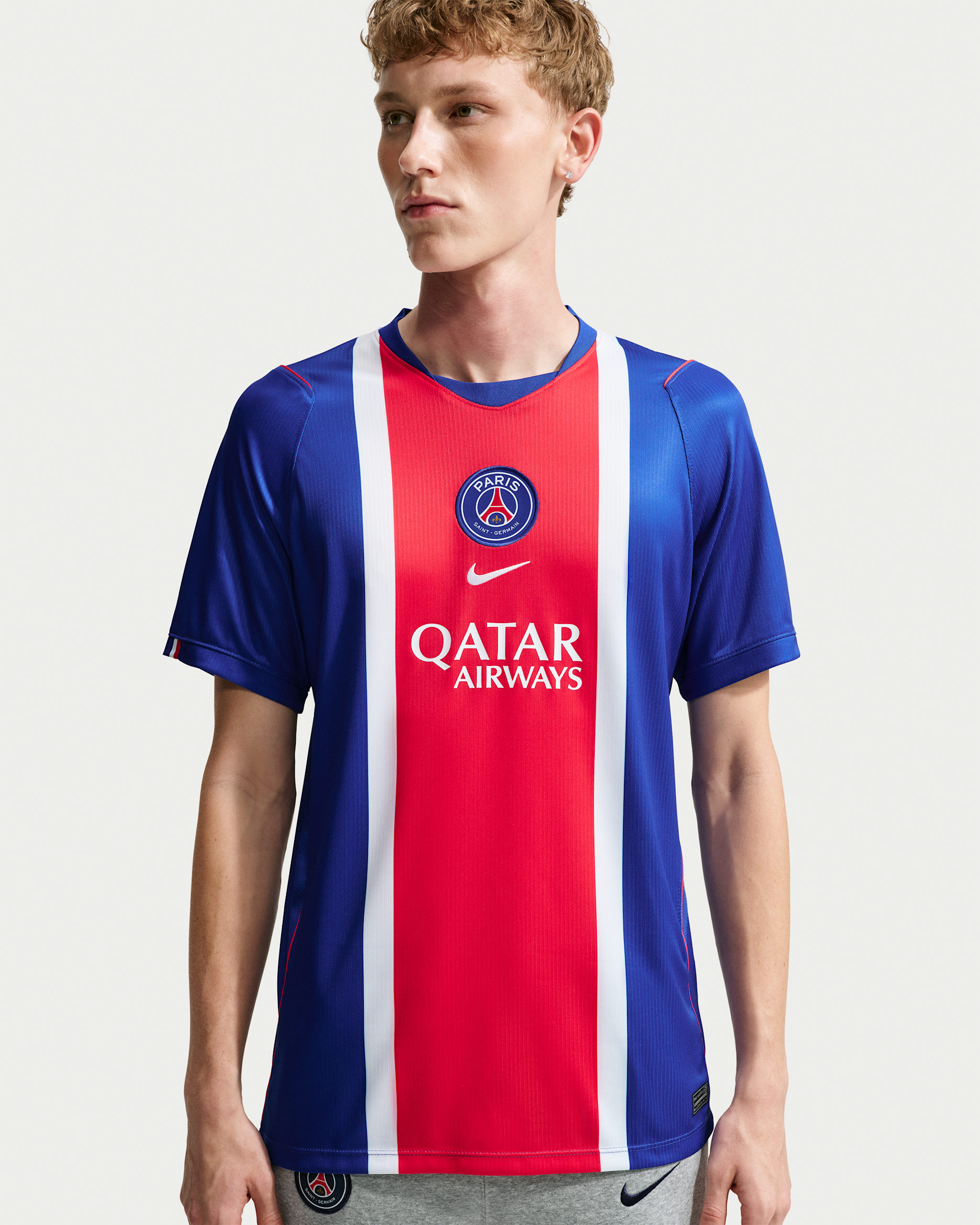 Paris Saint-Germain 2026/27 Stadium Home Men's Nike Dri-FIT Football Replica Shirt - Old Royal/White/University Red/White
