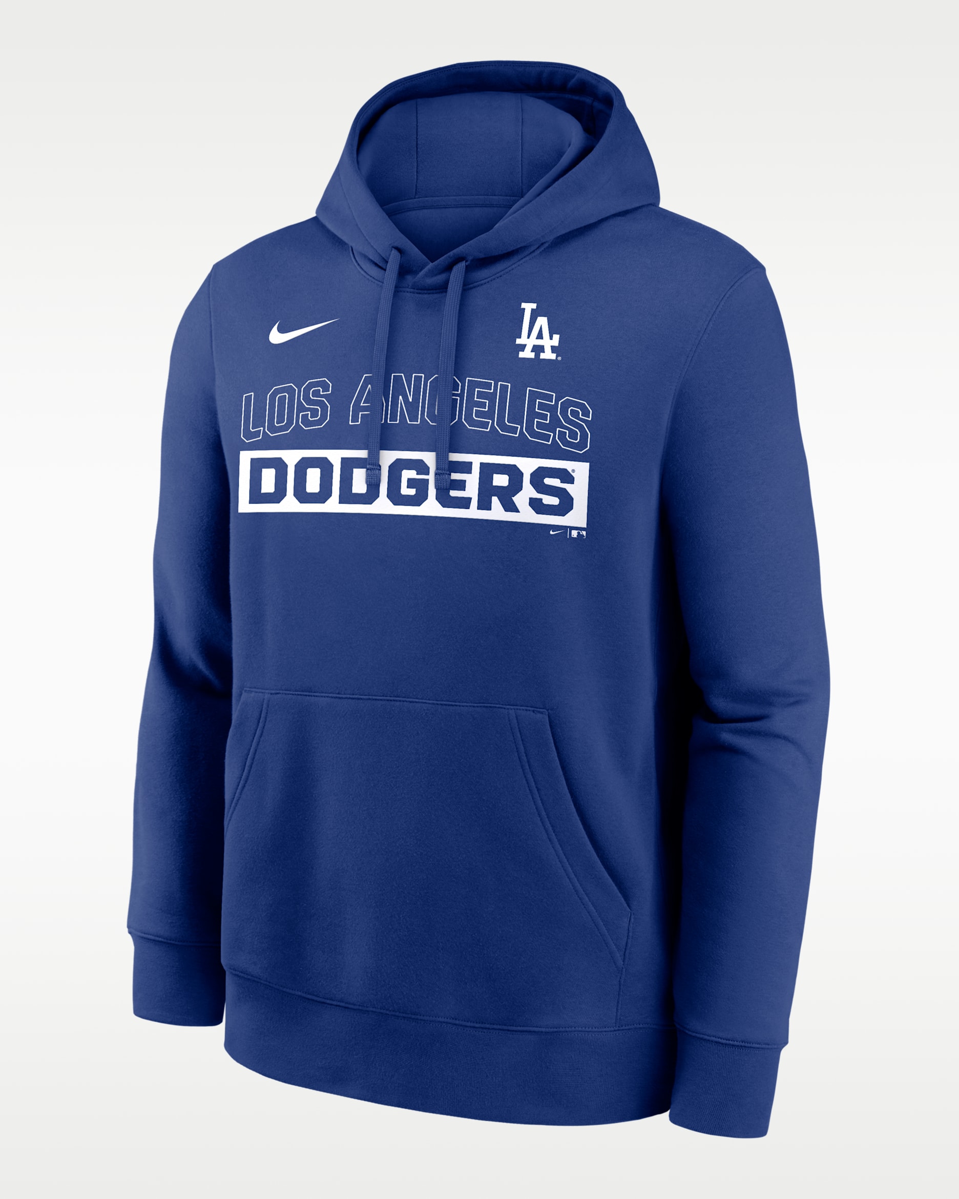 Sudadera con gorro sin cierre Nike de la MLB para hombre Los Angeles Dodgers Club - Azul enérgico