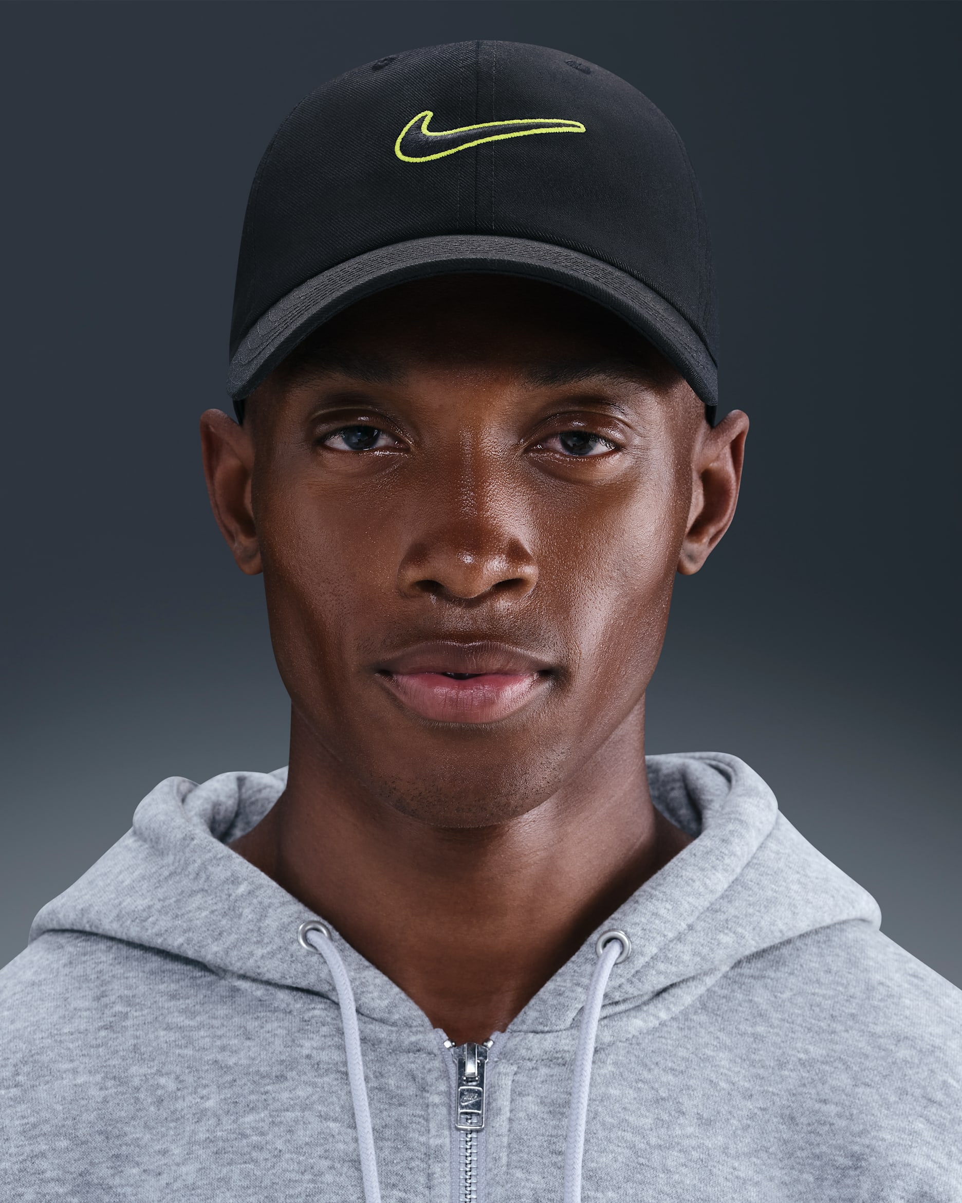 Gorra Swoosh desestructurada Nike Club - Negro/Cíber