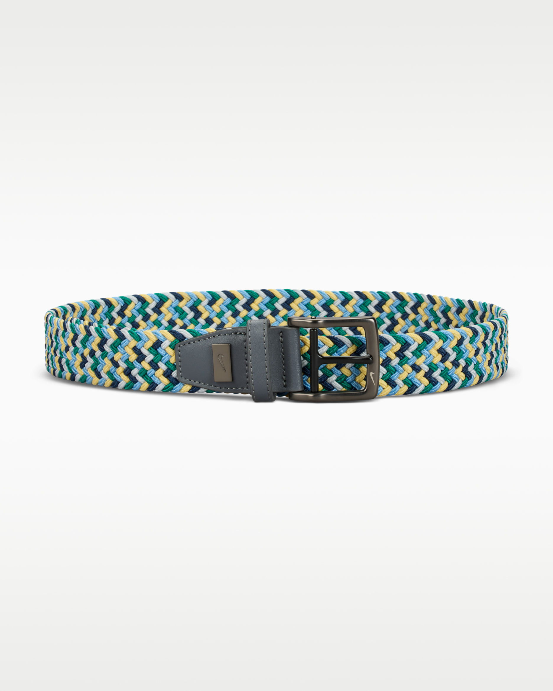 Nike Men's Stretch Woven Golf Belt - Green/Blue/Yellow