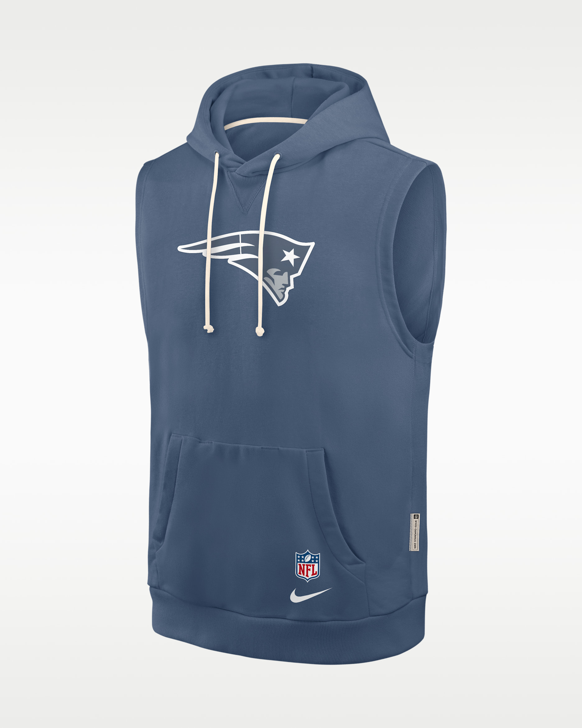 New England Patriots Rivalries Collection Sideline Men's Nike Dri-FIT NFL Sleeveless Pullover Hoodie - Blue