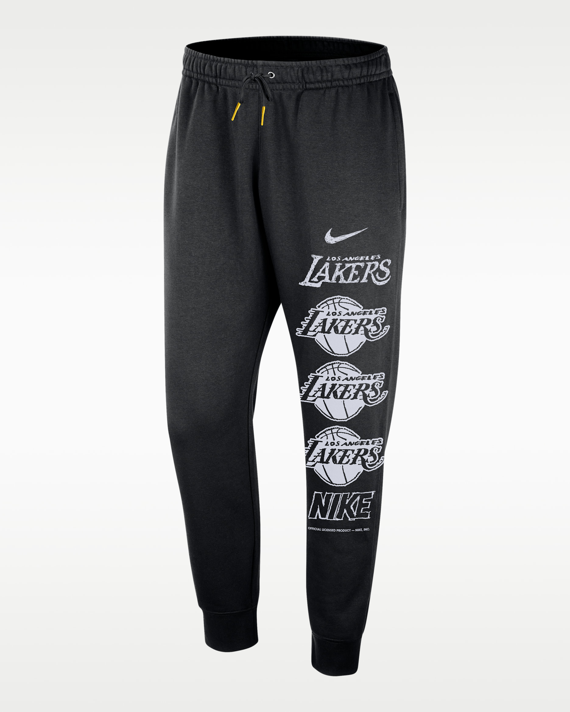 Los Angeles Lakers Courtside Nike NBA Club Fleece Jogger für Herren - Schwarz/Amarillo