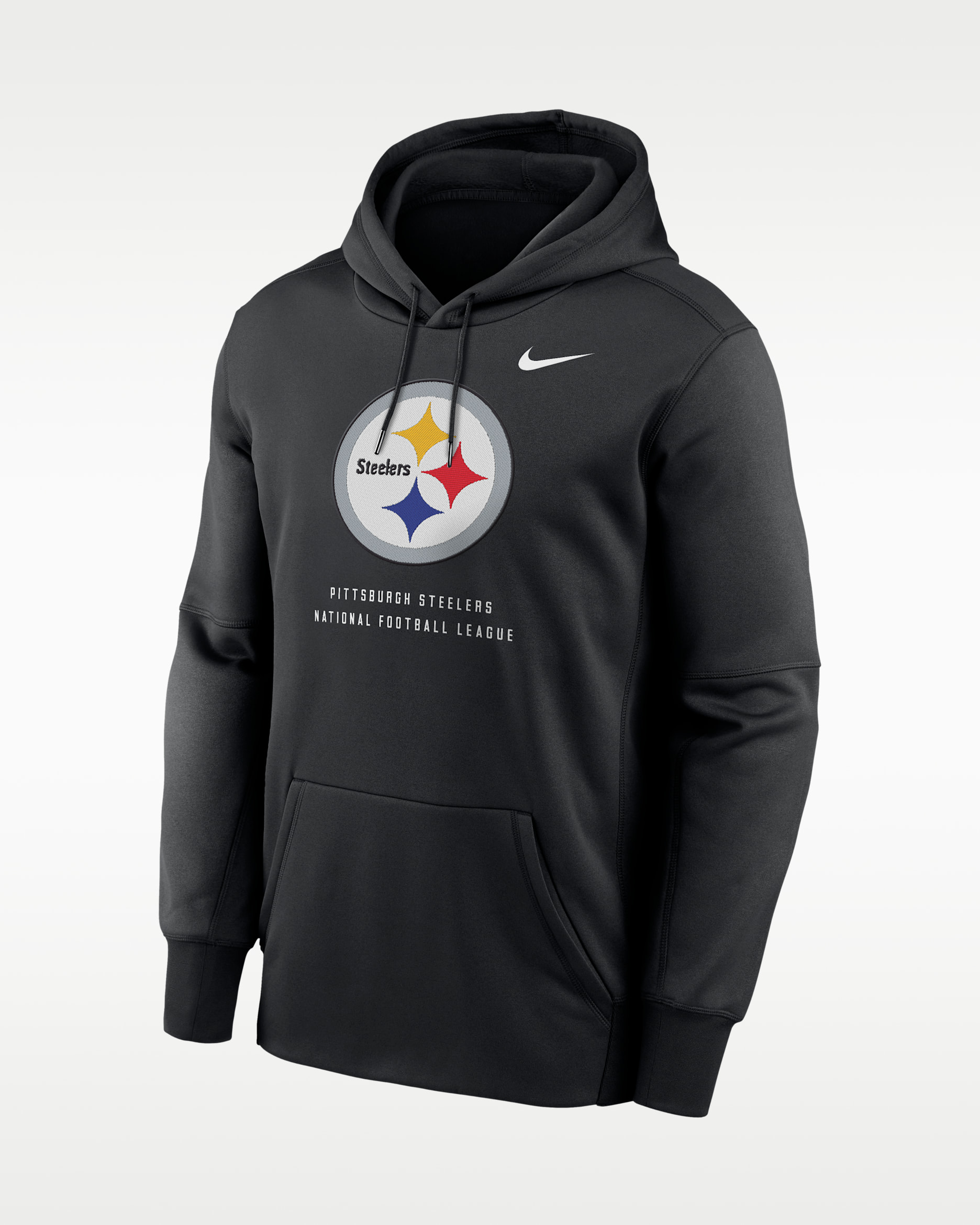Pittsburgh Steelers Men's Nike Therma NFL Pullover Hoodie - Black