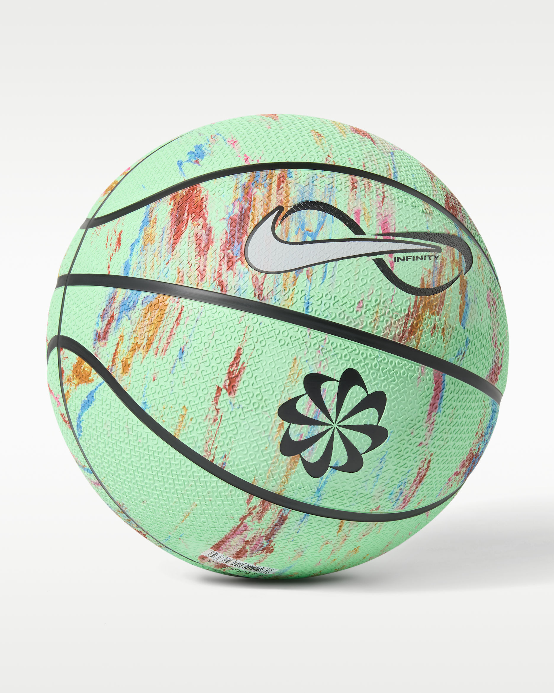 Balón de básquetbol para actividades al aire libre (desinflado) Nike Infinity Next Nature - Pepino calma/Negro/Blanco/Negro