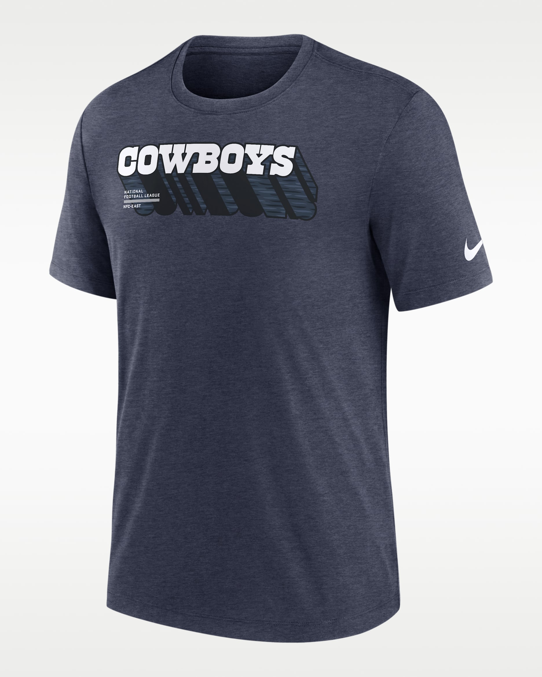 Dallas Cowboys Long Pass Men's Nike NFL T-Shirt - Navy Heather