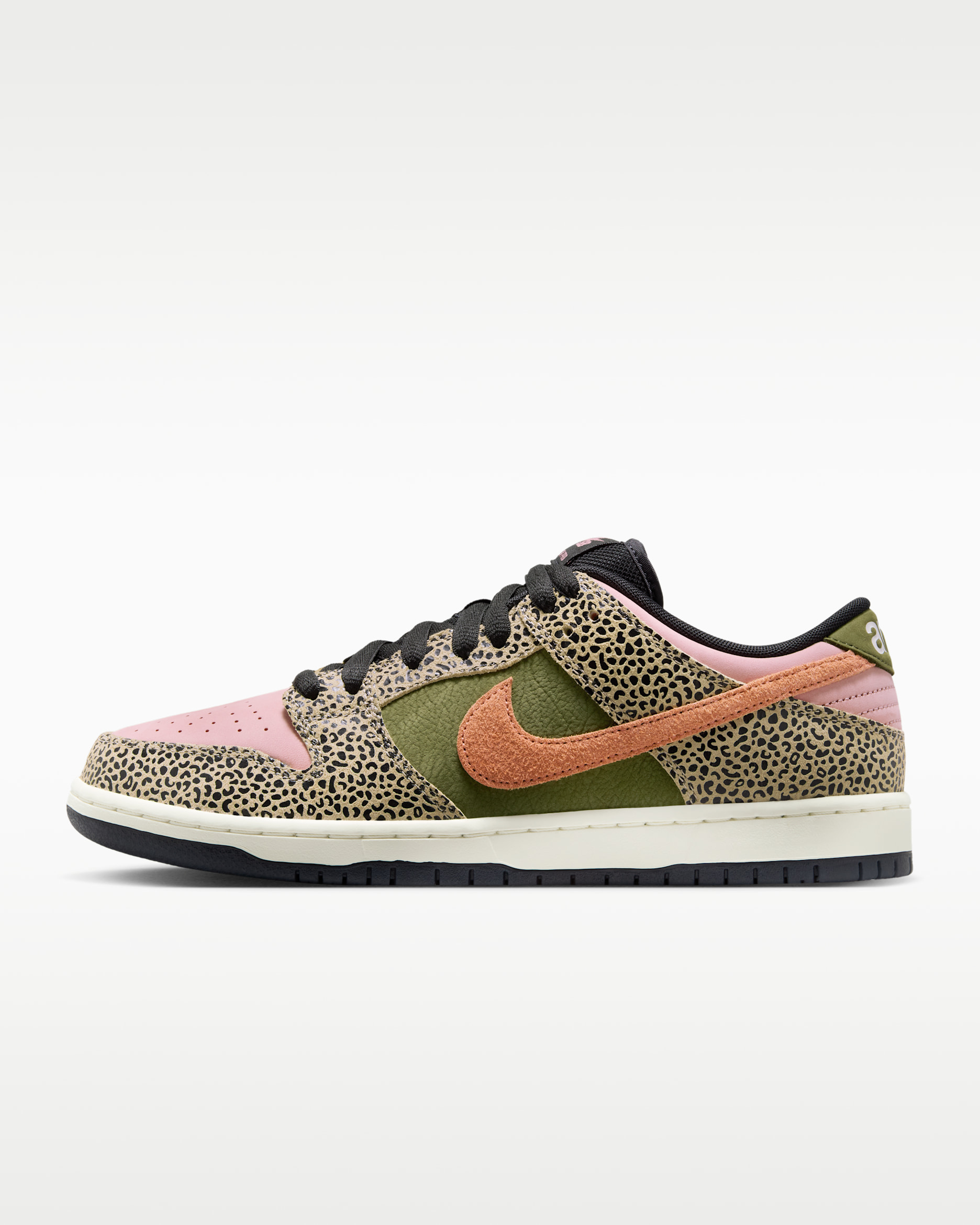 ナイキ SB ダンク LOW プロ スケートボードシューズ - カーキ/ラフグリーン/ラストピンク/アンバーブラウン