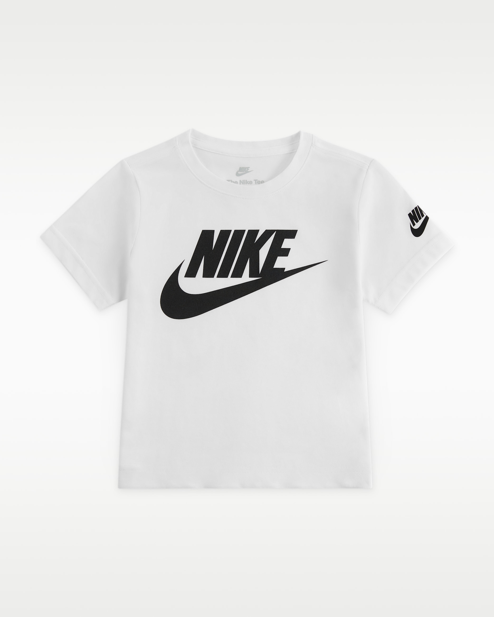 Playera Evergreen para niños talla pequeña Nike Futura - Blanco