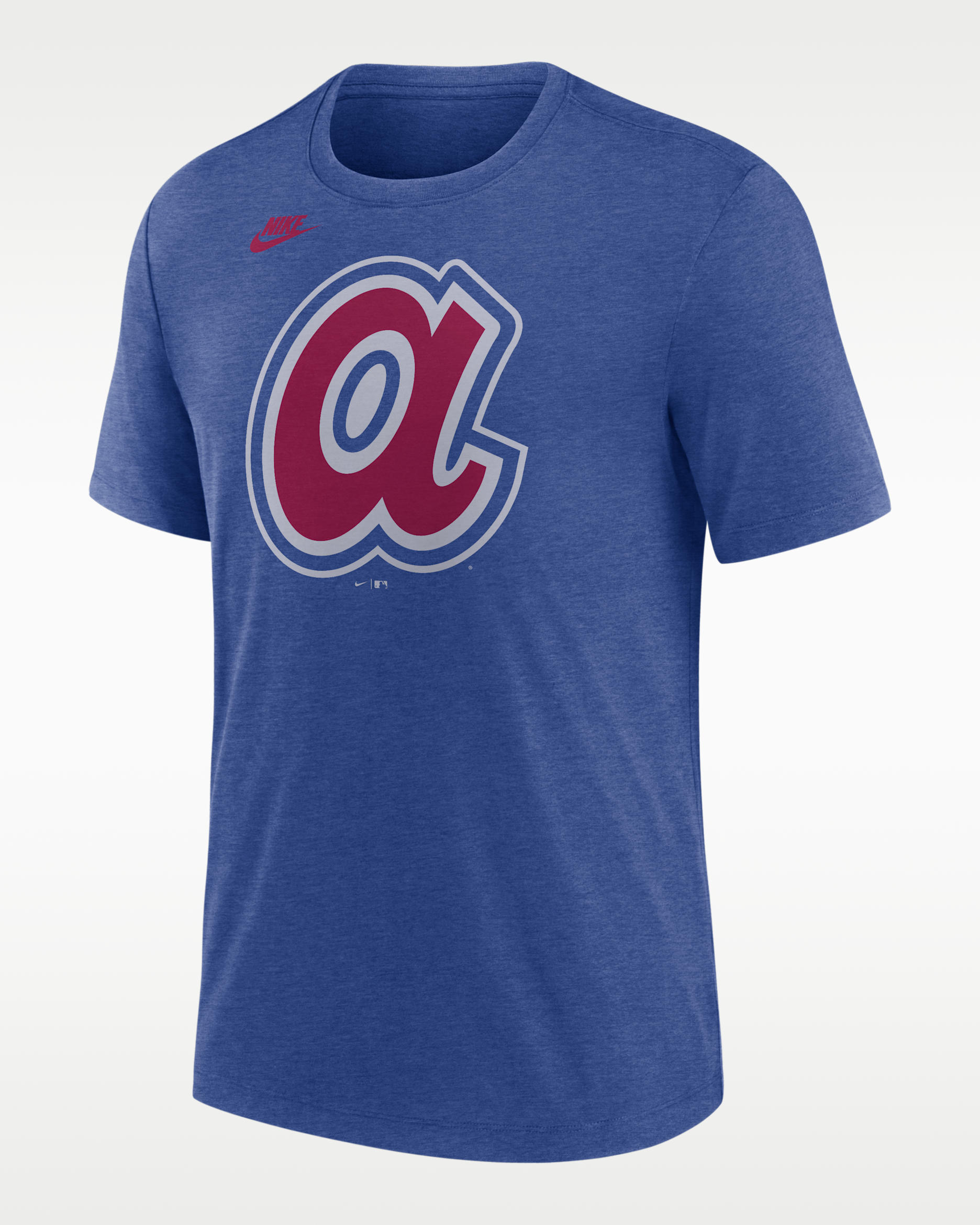 Atlanta Braves Cooperstown Logo Men's Nike MLB T-Shirt - Blue Heather