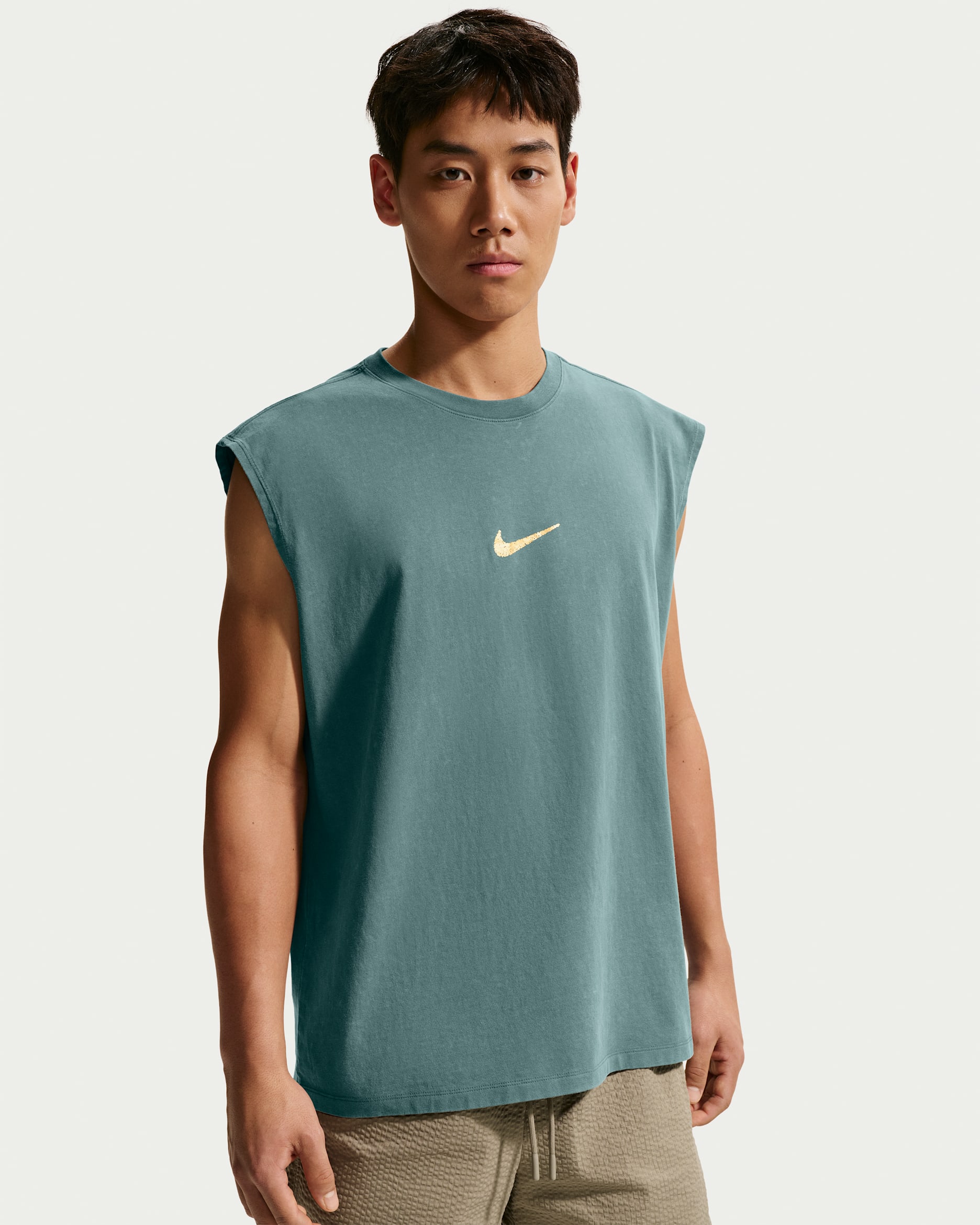 Nike Men's Sleeveless Training T-Shirt - Mineral Slate