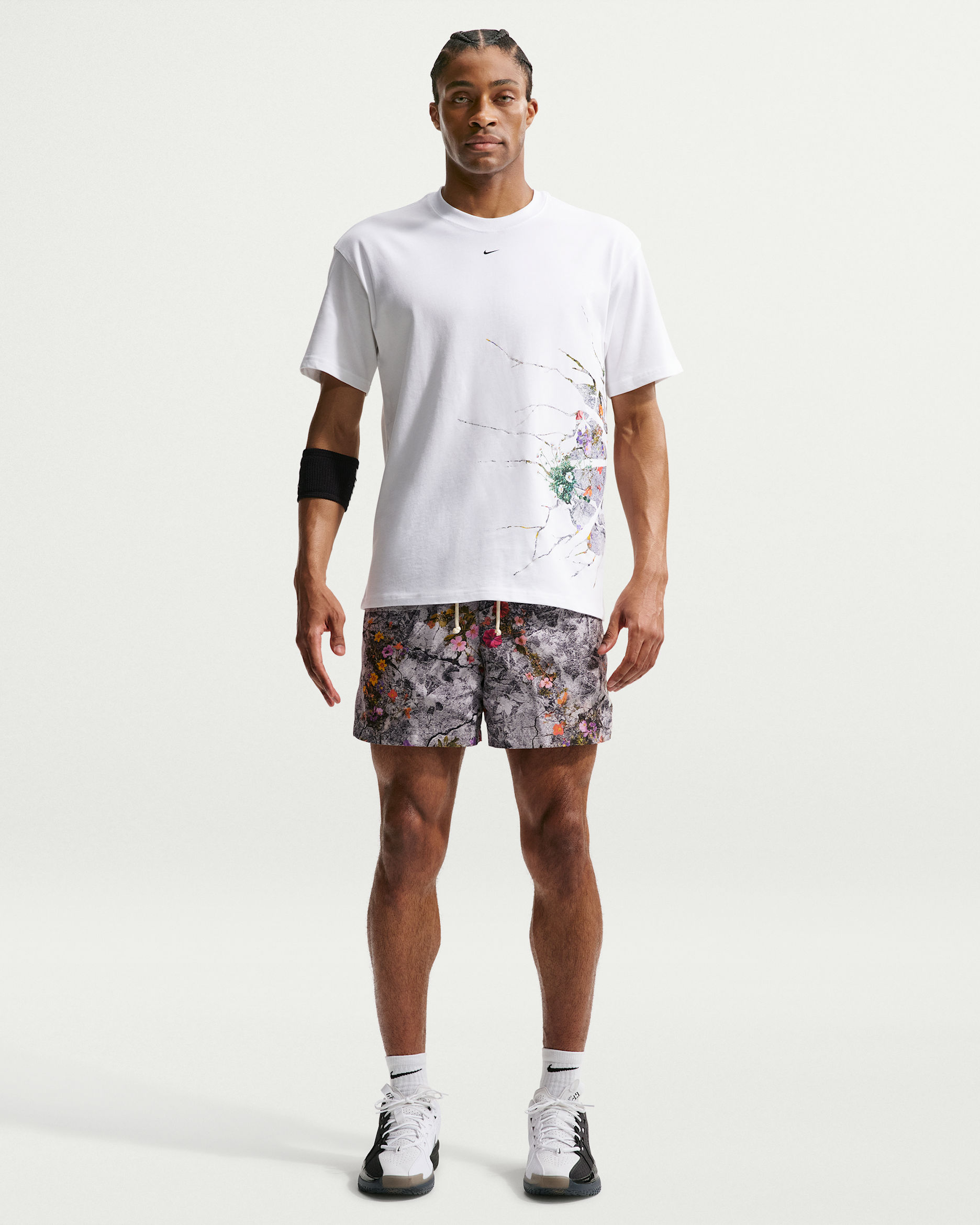 Nike Standard Issue Men's Dri-FIT 12.5cm (approx.) Practice Woven Basketball Shorts - Cement Grey/Pale Ivory