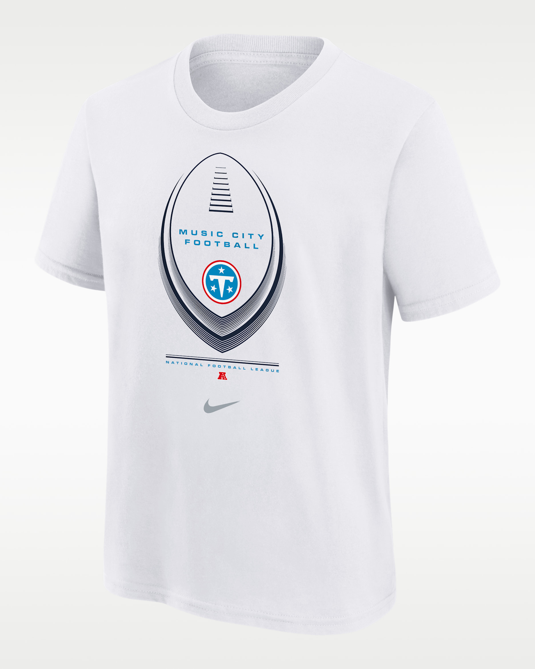 Playera Nike Dri-FIT de la NFL para niños talla grande Tennessee Titans Icon Legend Edition - Blanco
