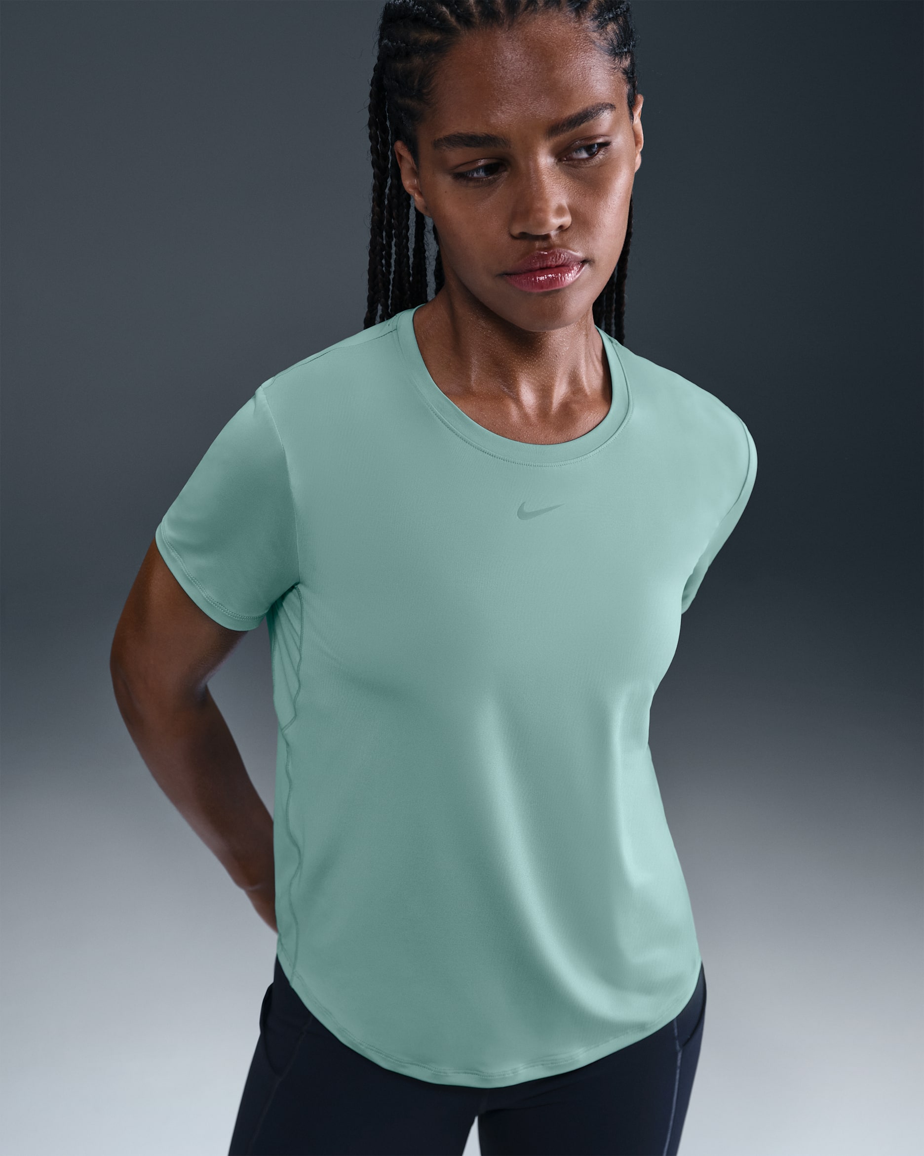 Playera de manga corta Dri-FIT para mujer Nike One Classic - Cañón/Blanco