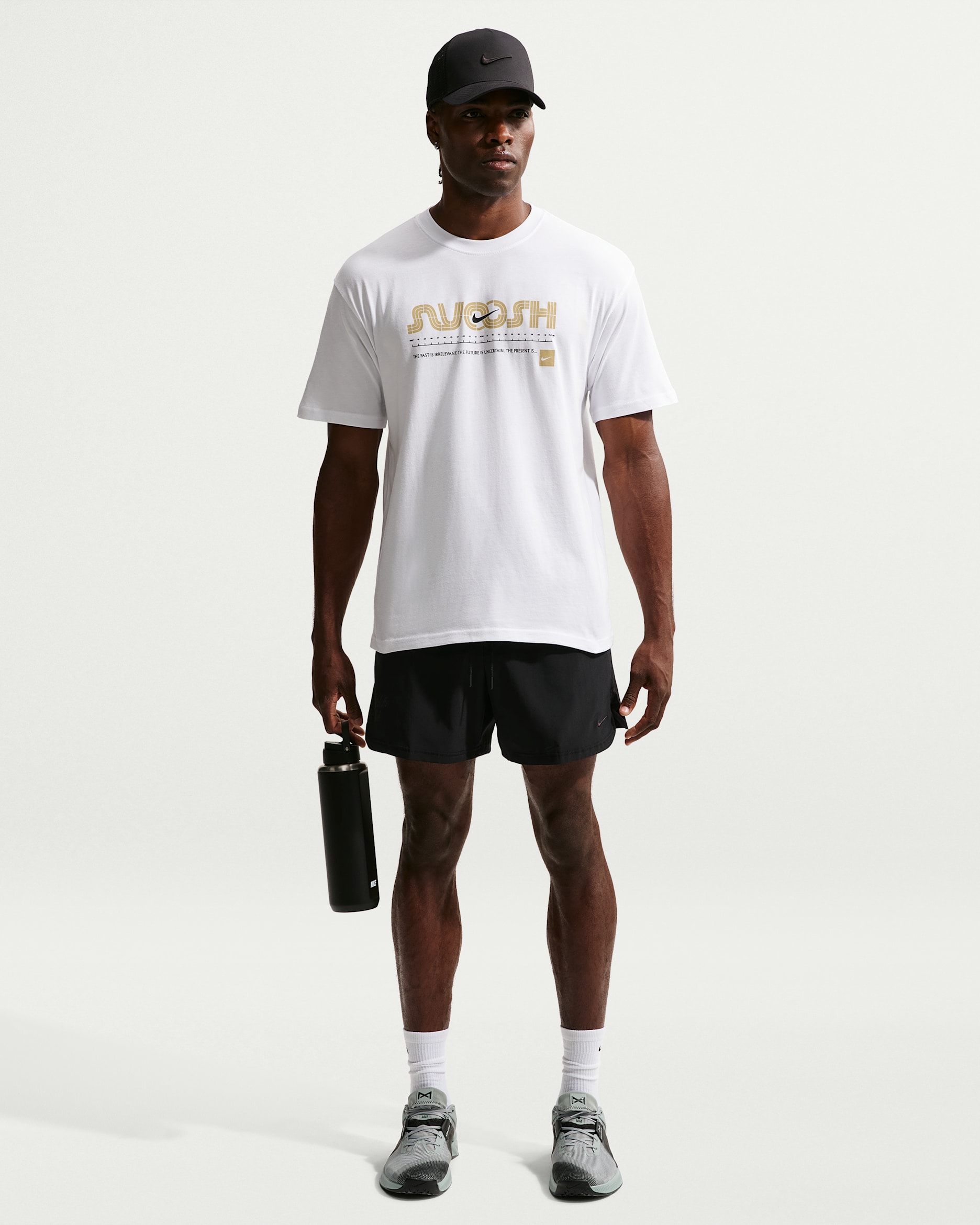 Shorts Dri-FIT de 13 cm para hombre Nike N.A.C. - Negro/Negro/Gris humo oscuro